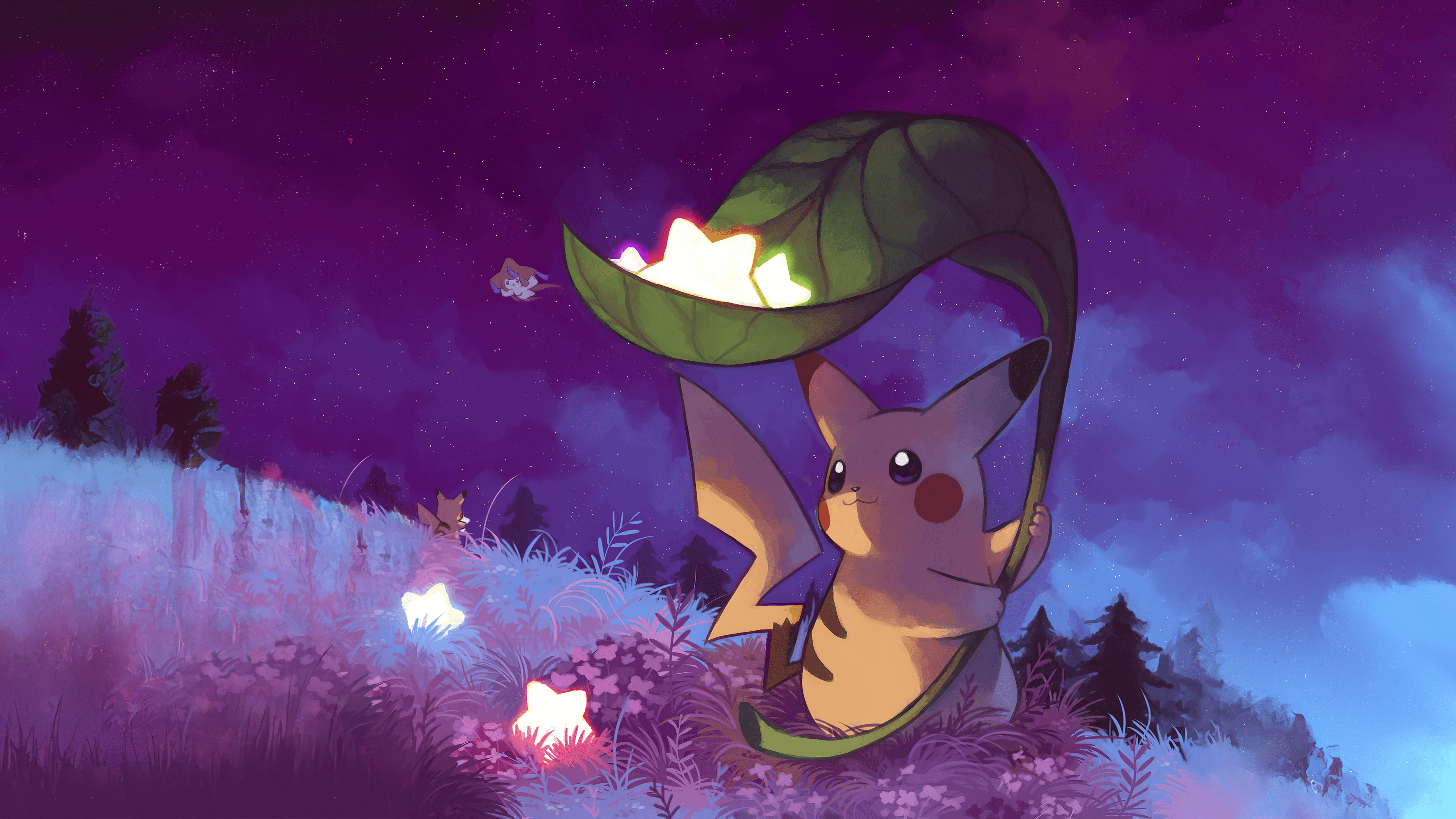 3840x2160 Pokémon 4K Ultra HD: Pikachu's Magical Night Adventurex2160