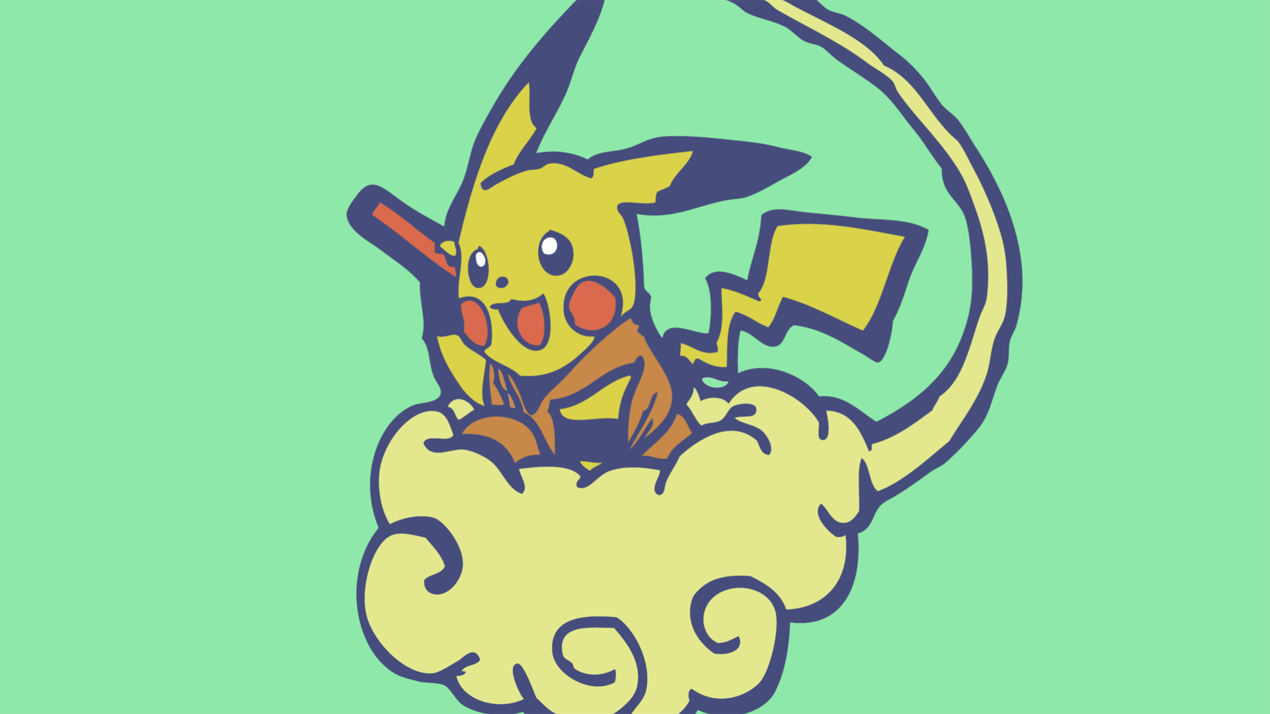 2560x1440 Pikachu's Epic HD Wallpaper Adventure: Anime Crossover with Dragon Ball Zx1440