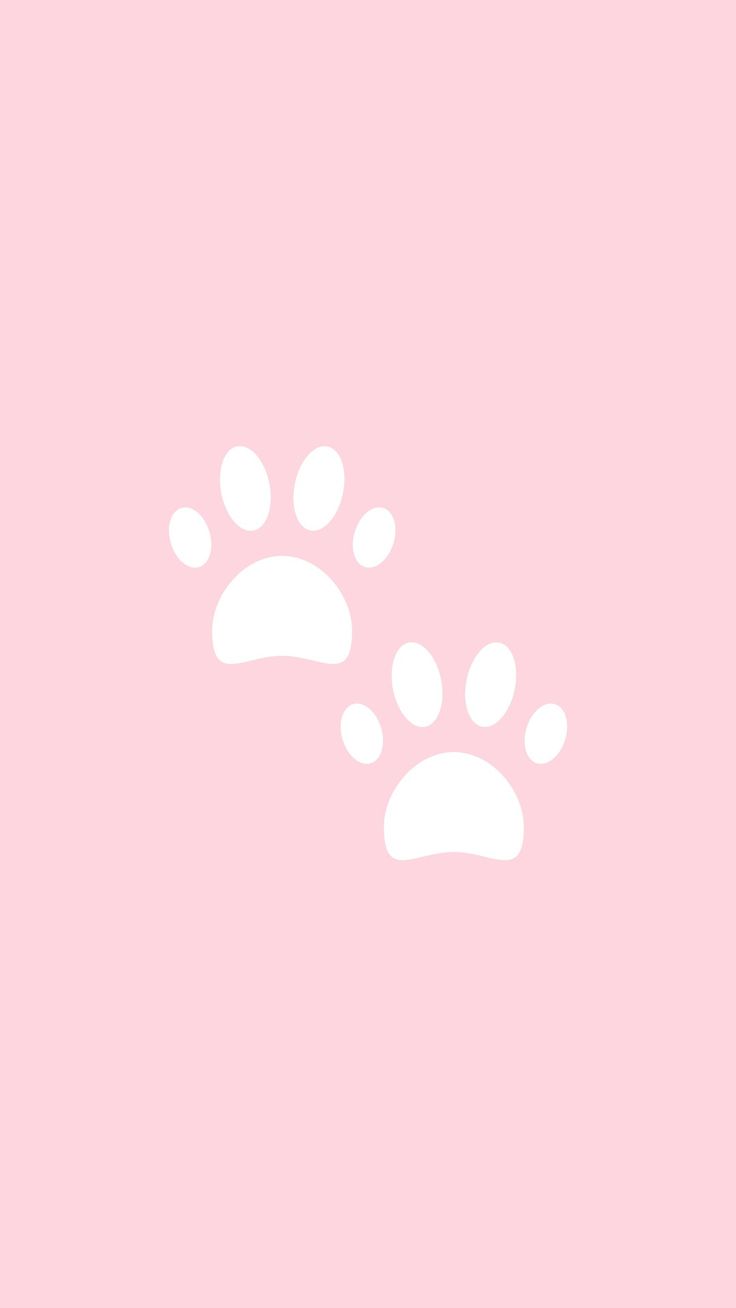 736x1308 Cute Paw Print Wallpaper for Your Phone. Kawaii wallpaper aesthetic pink, Cute pink paw prints