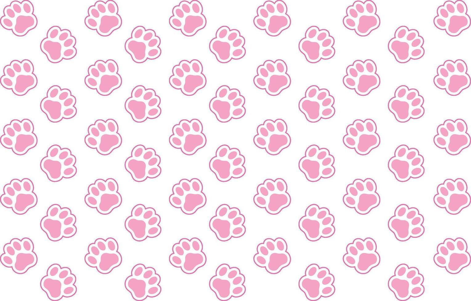 1529x980 Pink paw pattern on white background