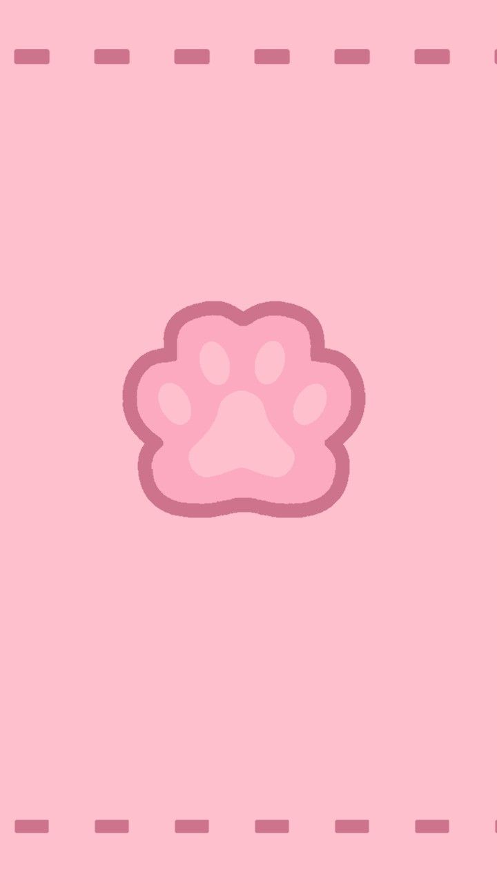 720x1280 Cute pink cat paw aesthetic wallpaper!