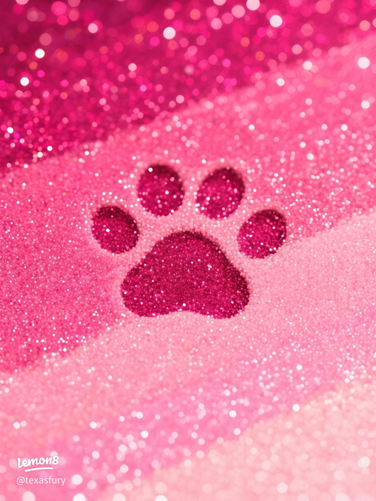 1200x1601 Sparkling Paw Print Wallpaper: Free Aesthetic Dog & Cat Designs!