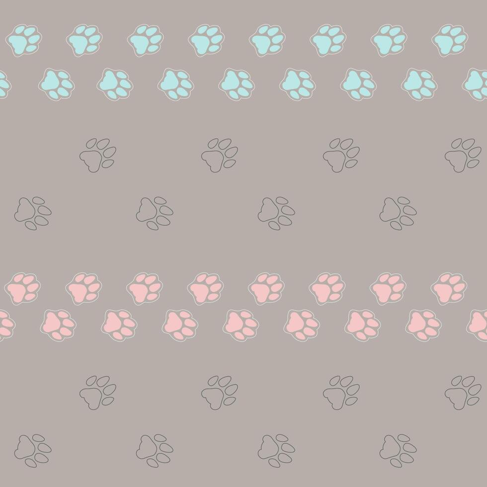980x980 Pastel Paw Print Wallpaper Colorful Paw Seamless Pattern Premium Vector Cute Paw Background, Paw Pattern Wallpaper
