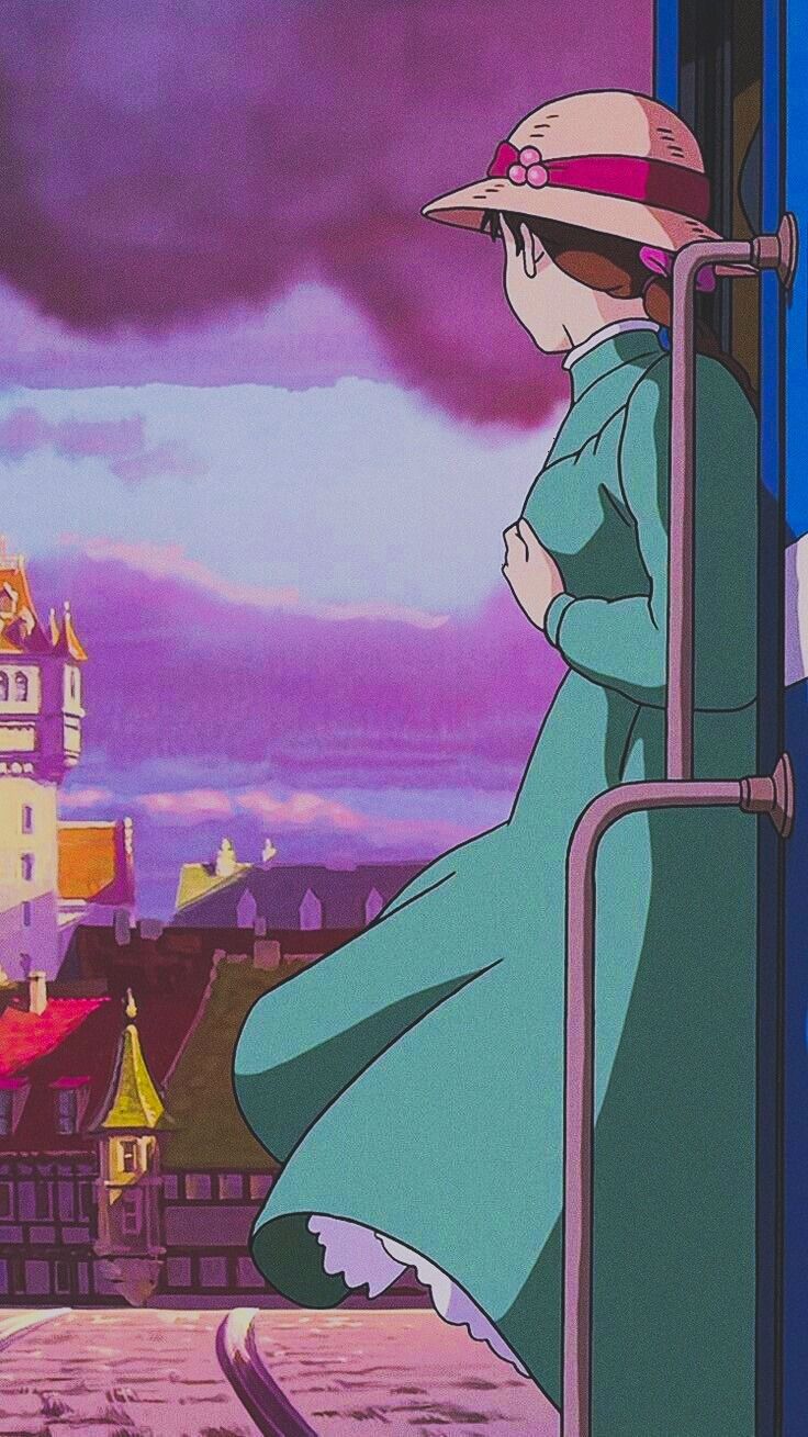 736x1309 i edited some Howl's Moving Castle wallpaper because they were too bright for my soul