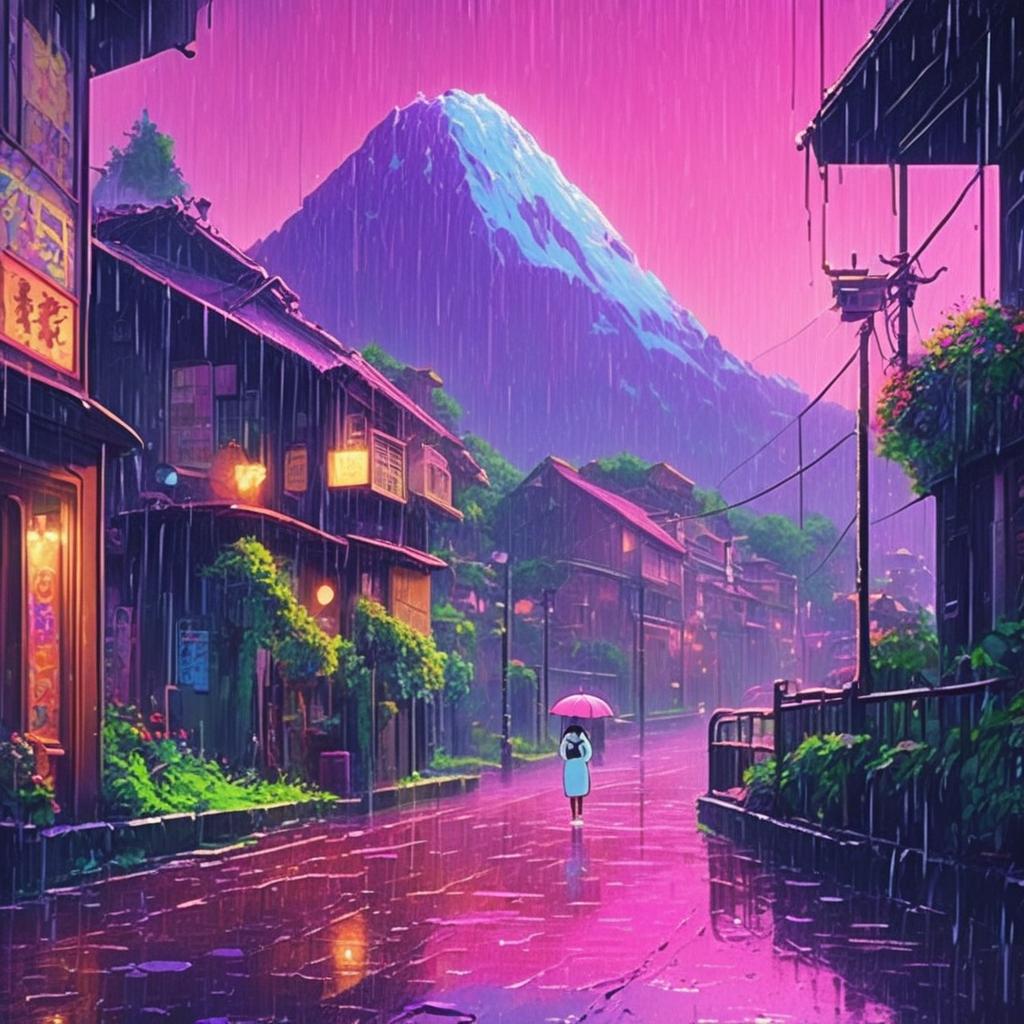 1024x1024 Rainy Nights and Ghibli MemORIES