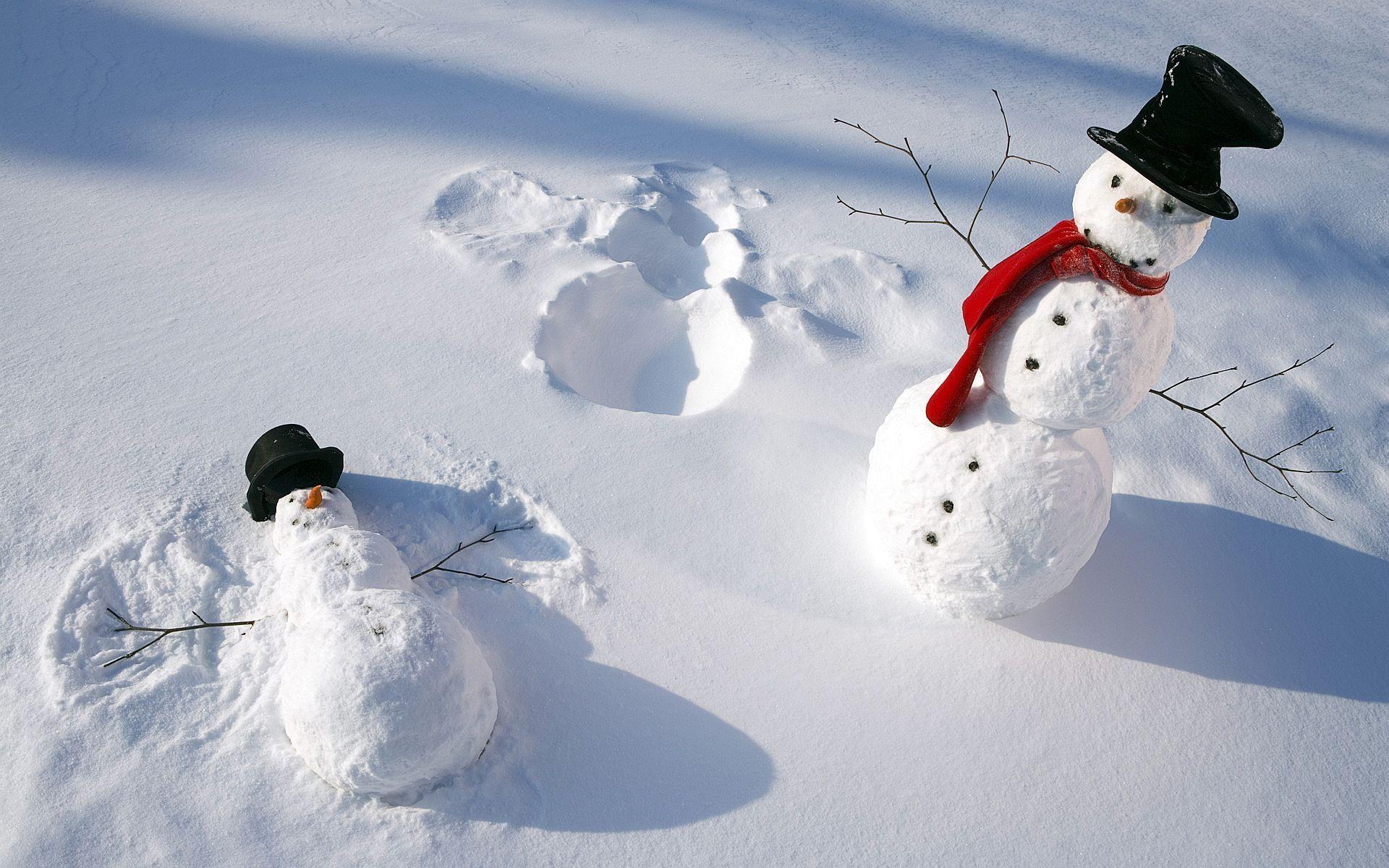 1920x1200 Snowmen Wallpaper. Picture. Snowman wallpaper, Snowman, Snow angels