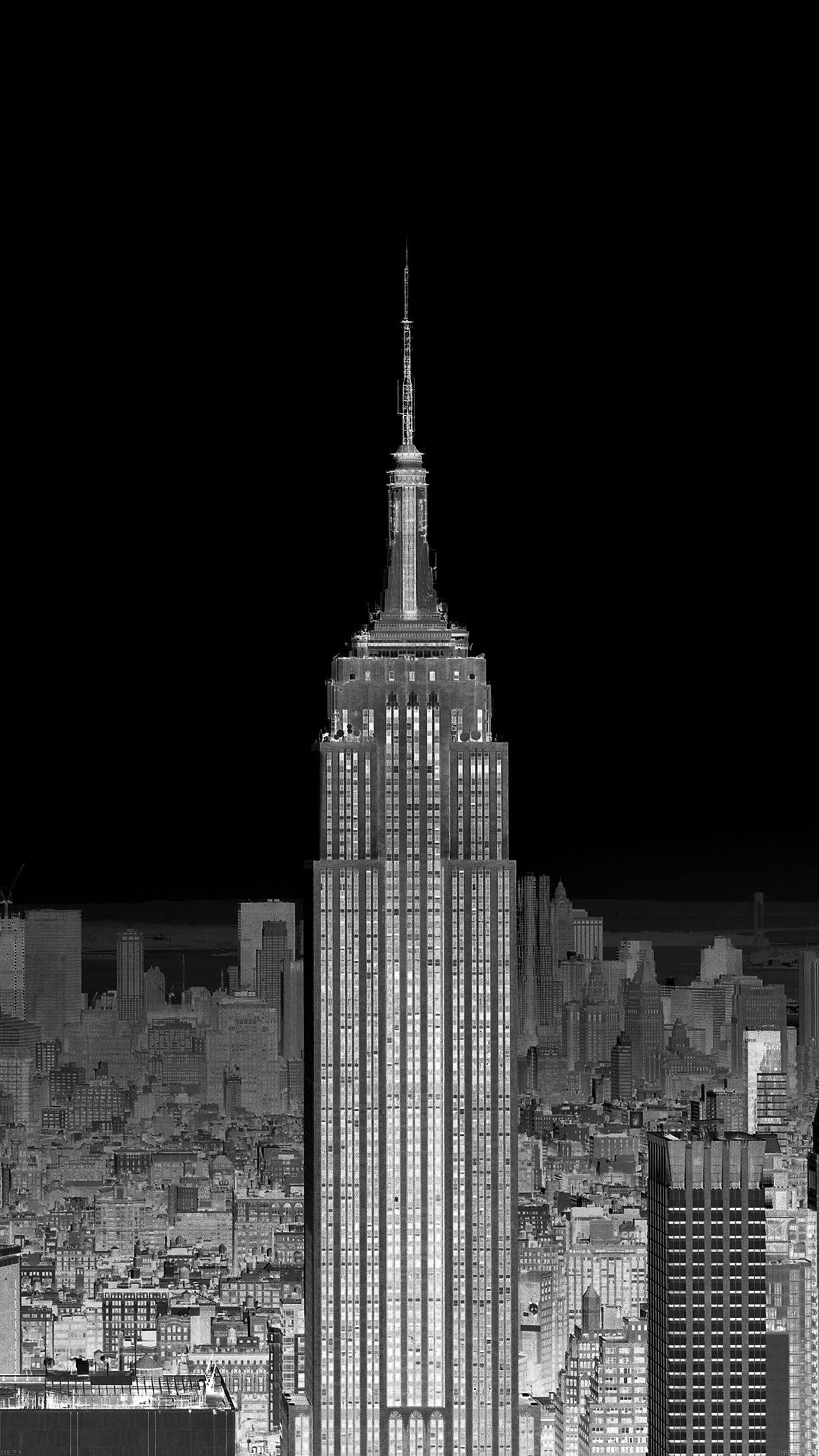 1242x2208 Dusk Night New York Skyline City