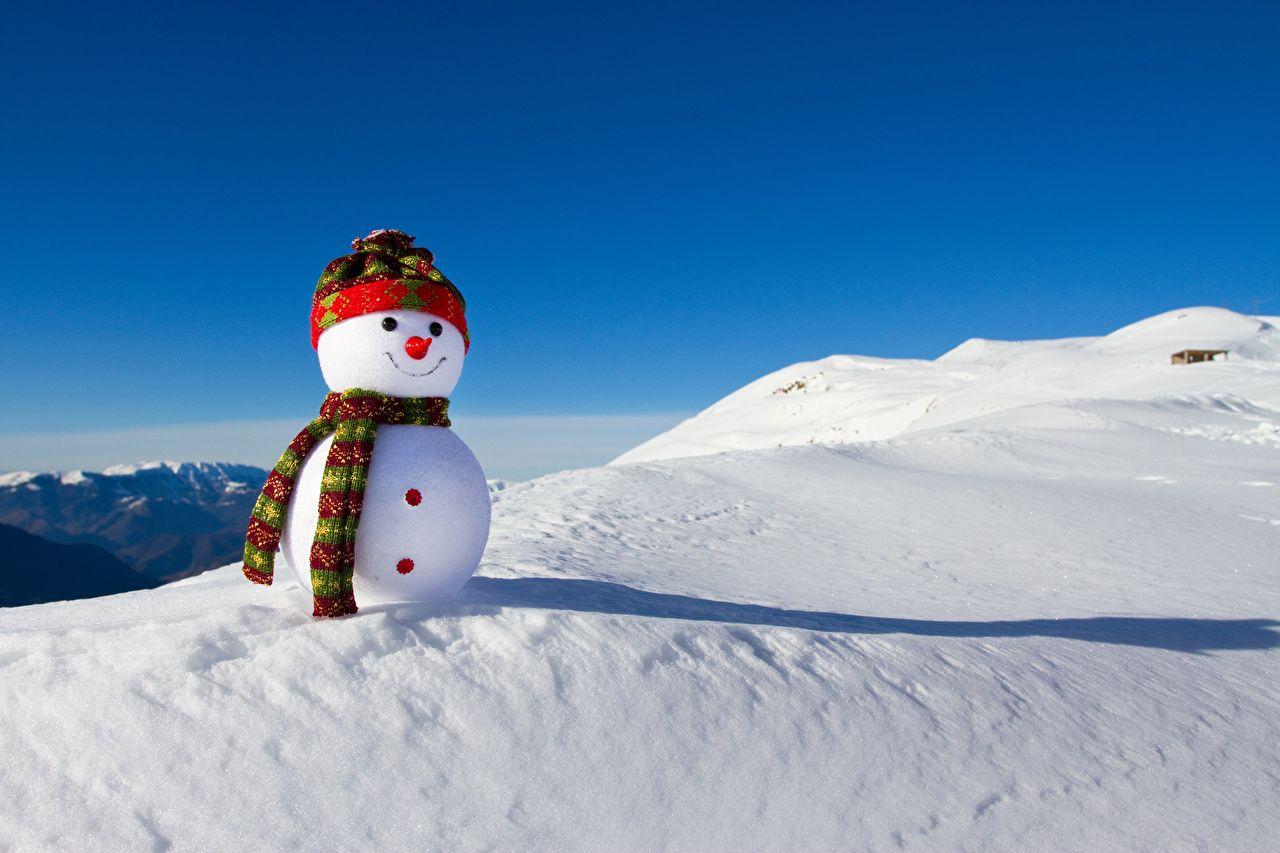1280x853 Wallpaper Scarf Winter Nature Winter hat Snow Snowmen
