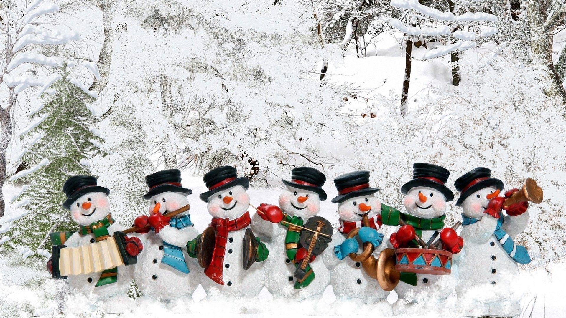 1920x1080 Snowman Desktop Wallpaper