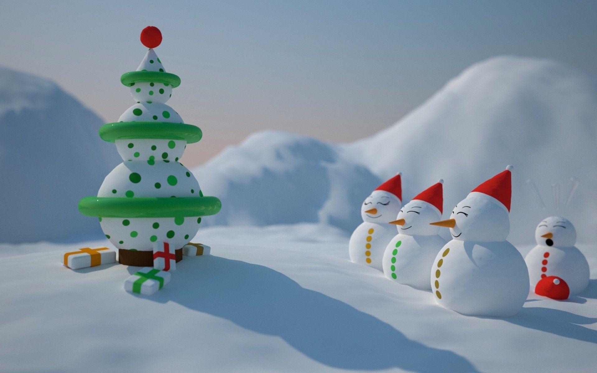1920x1200 Christmas, snowmen, background, picture, wallpaper, favorite, snowman