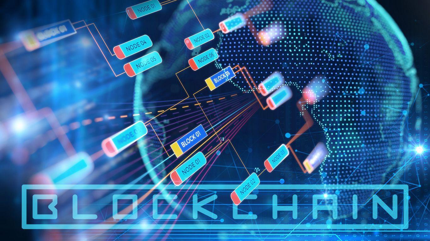 Blockchain wallpaper hires stock photography and images  Alamy