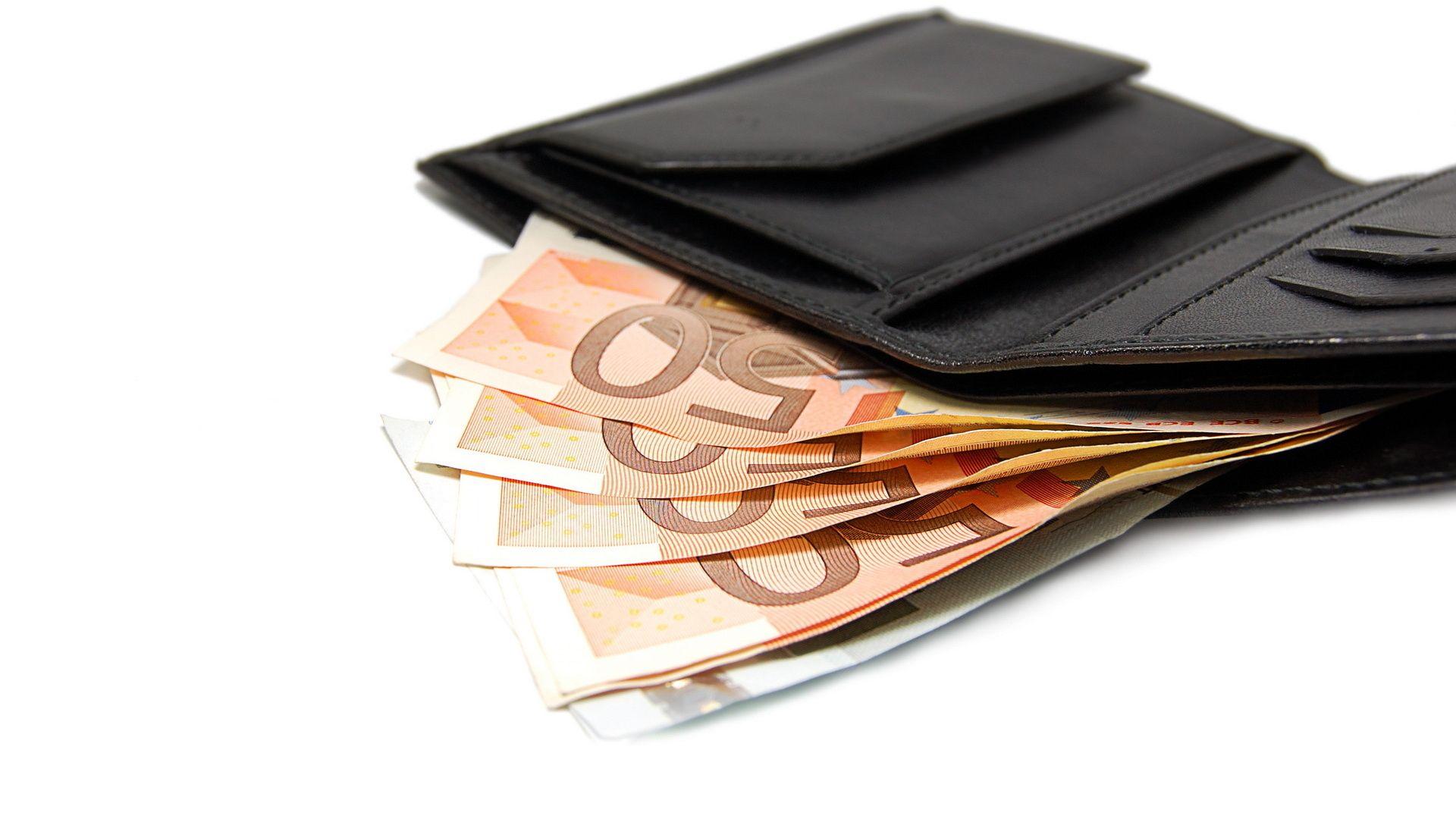1920x1080 Wallpaper Wallet Euro Paper money 50 Money