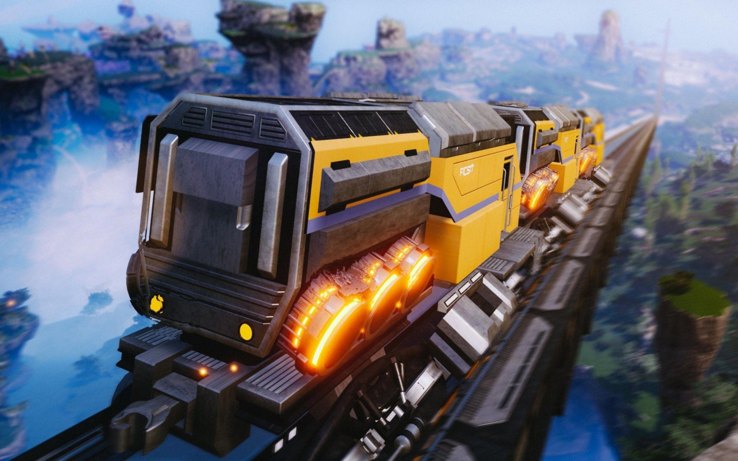 2560x1600 Download 2560x1600 Satisfactory, Base Building Games, Train, Futuristic Wallpaper for MacBook Pro 13 inch