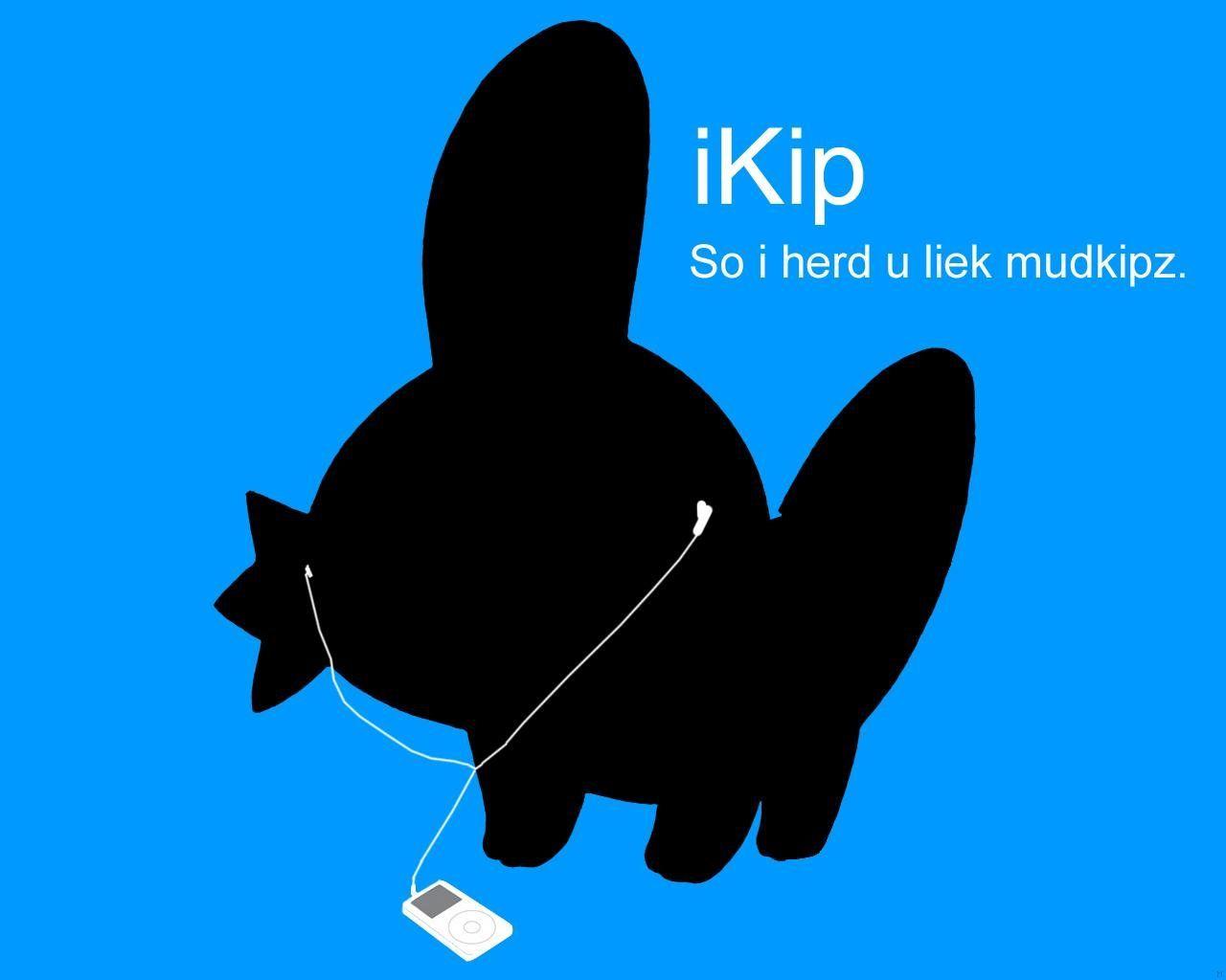 1280x1024 Mudkip Pokemon Blue IPod Meme