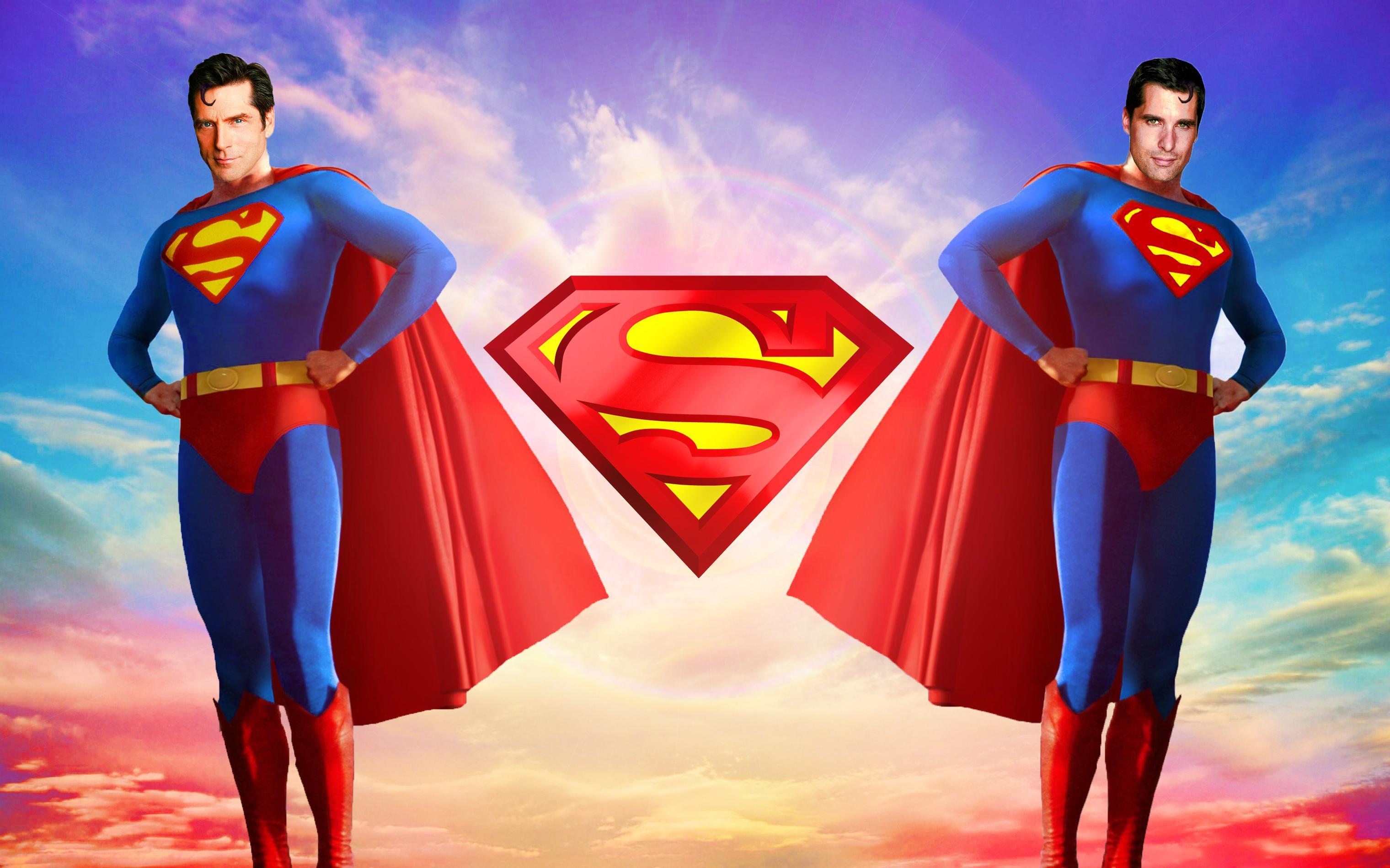 3040x1900 Was bored so i made a new wallpaper showing what Gerard Christopher and John Newton (Superboy tv series) might look like if they played the character again today