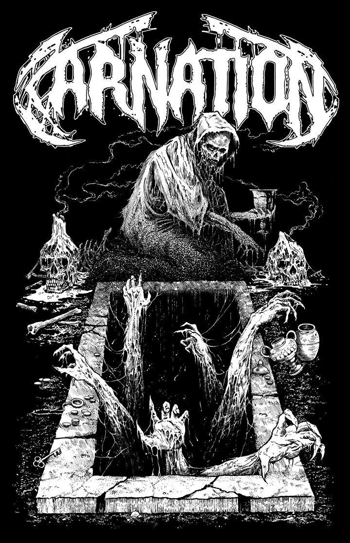 720x1116 2018_CARNATION_Riddick. Black metal art, Heavy metal art, Metallica art