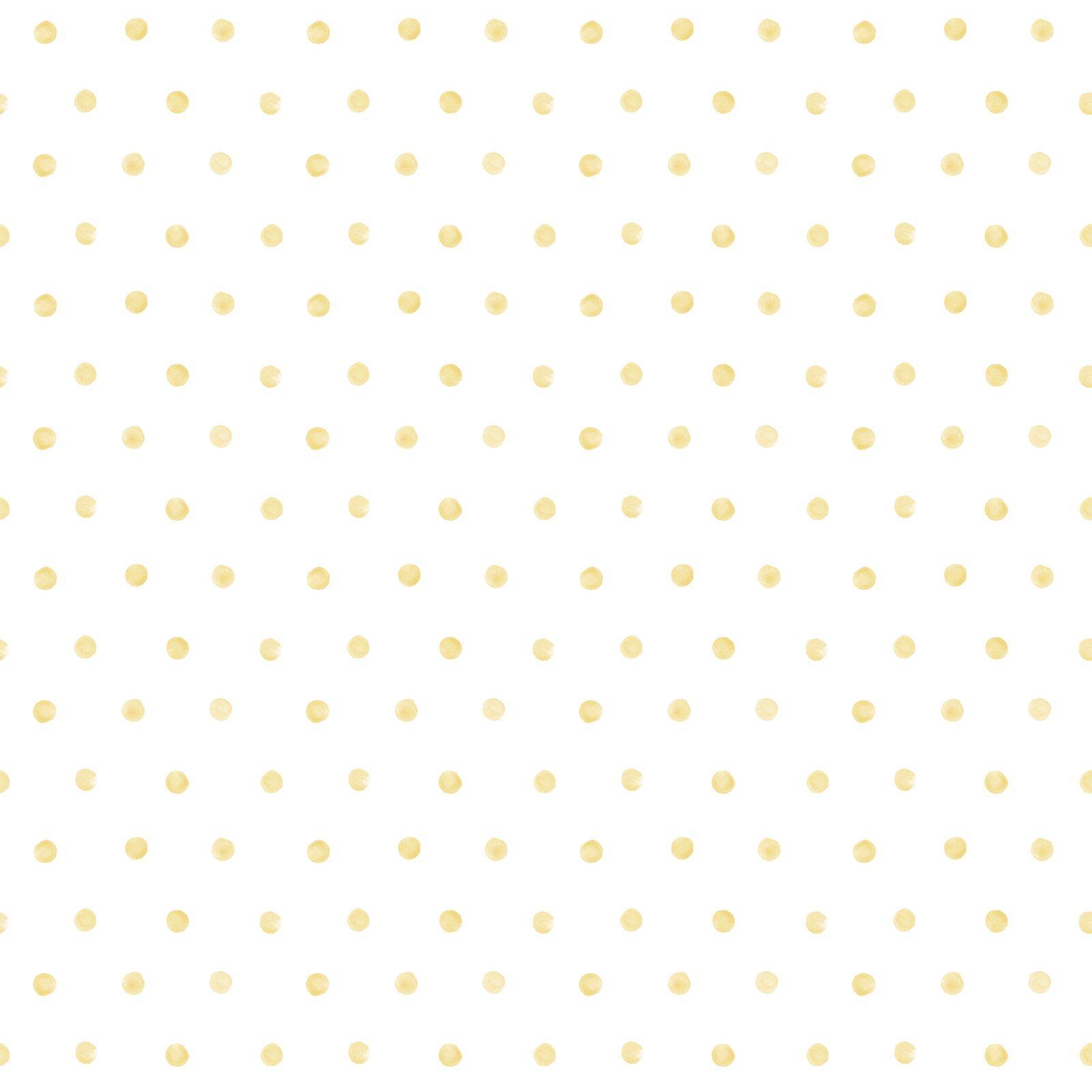 1600x1600 Kids Vinyl Wallpaper Dots Watercolour white yellow LO2604