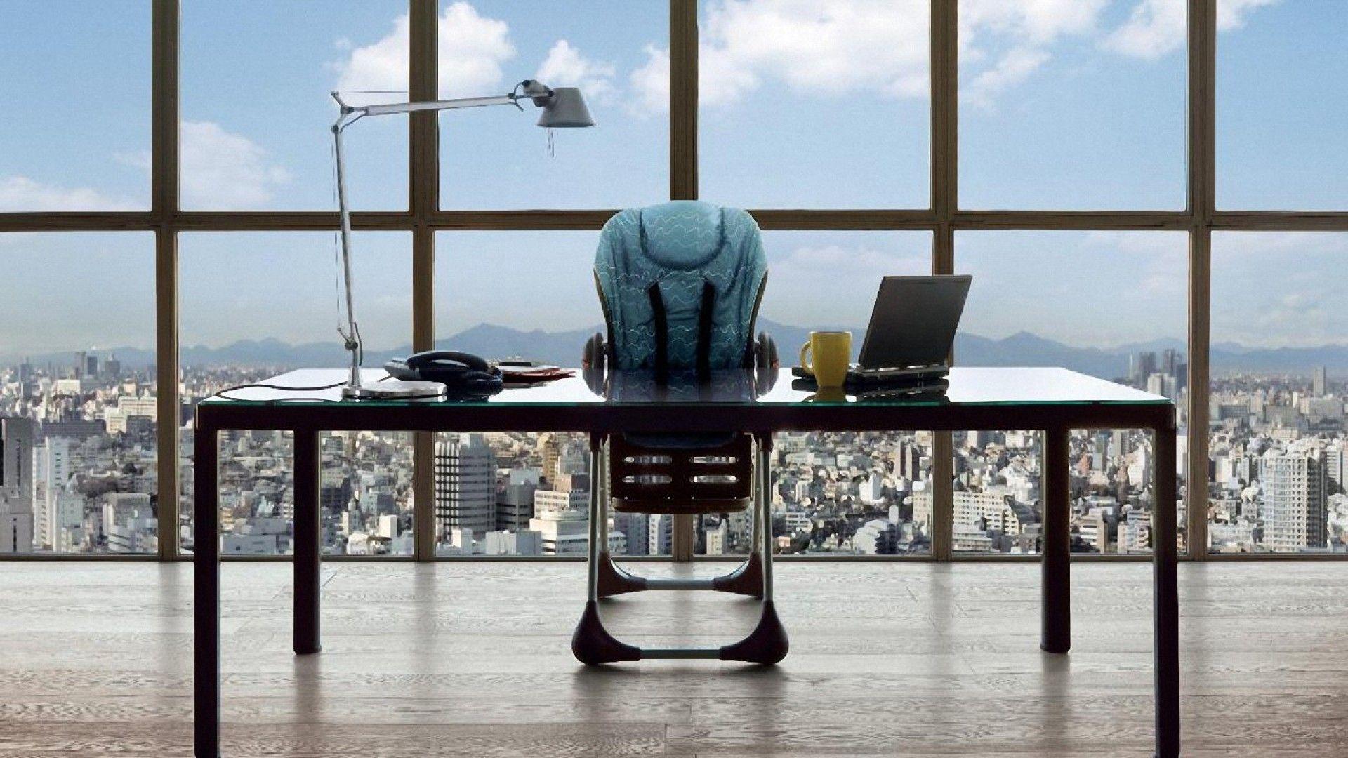 1920x1080 Office Desk With Window View HD Wallpaper