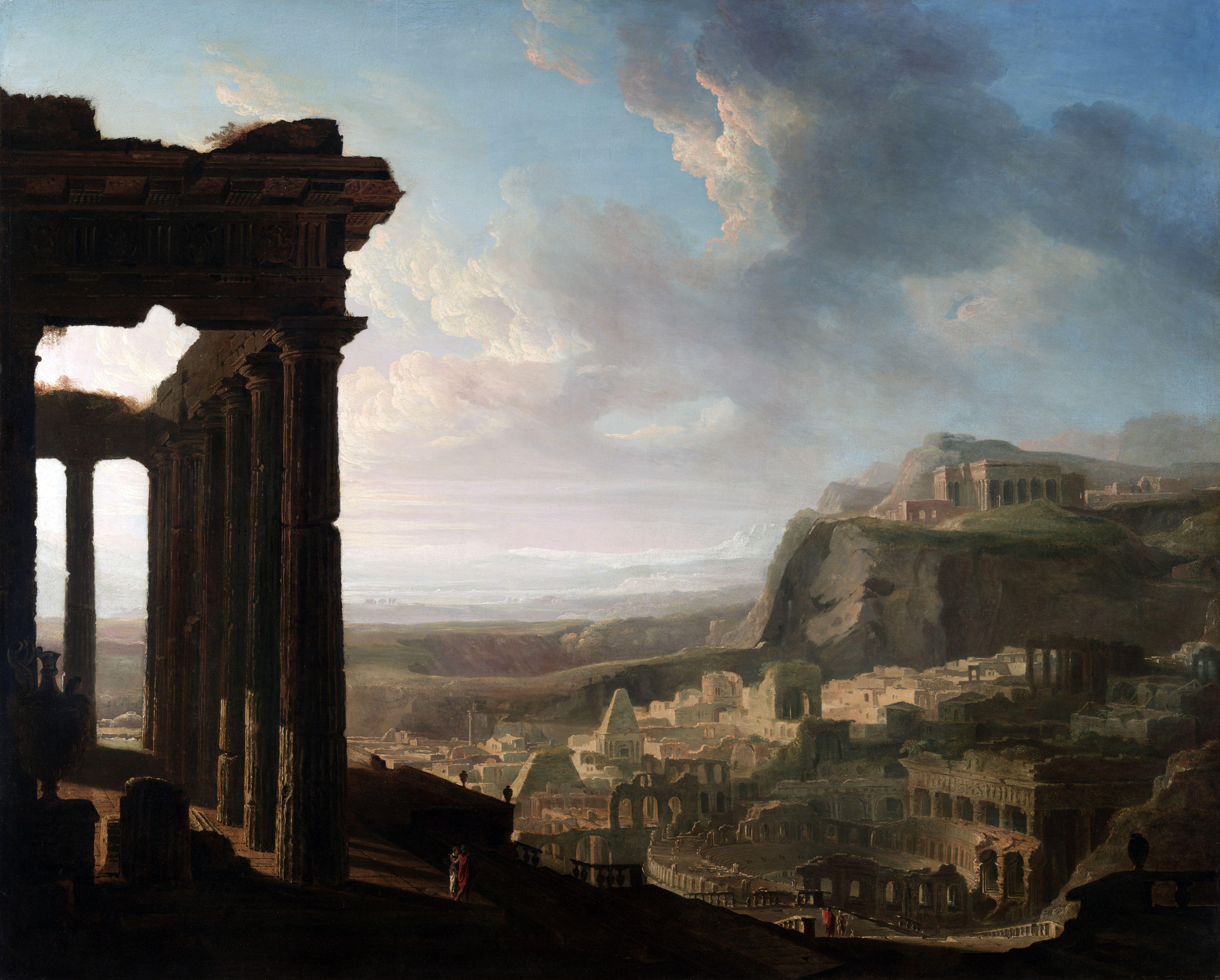 5500x4420 John Martin Classic Art Painting Classical Art Ruins Of An Ancient City Artwork Wallpaper:5500x4420