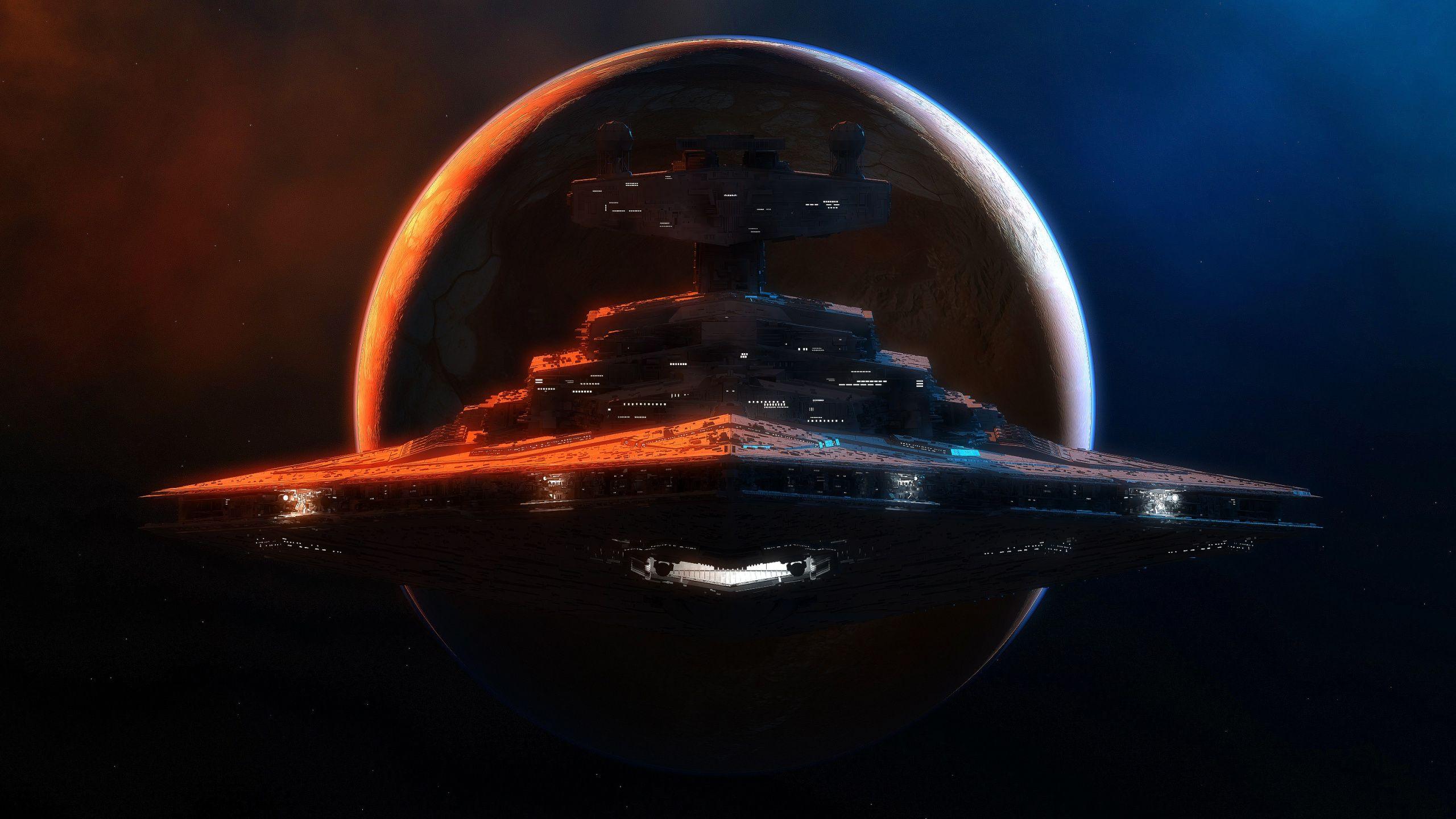 2560x1440 Download Star destroyer, star wars, video game, planet and spacecraft wallpaper, 2560x Dual Wide, Widescreen 16: Widescreen
