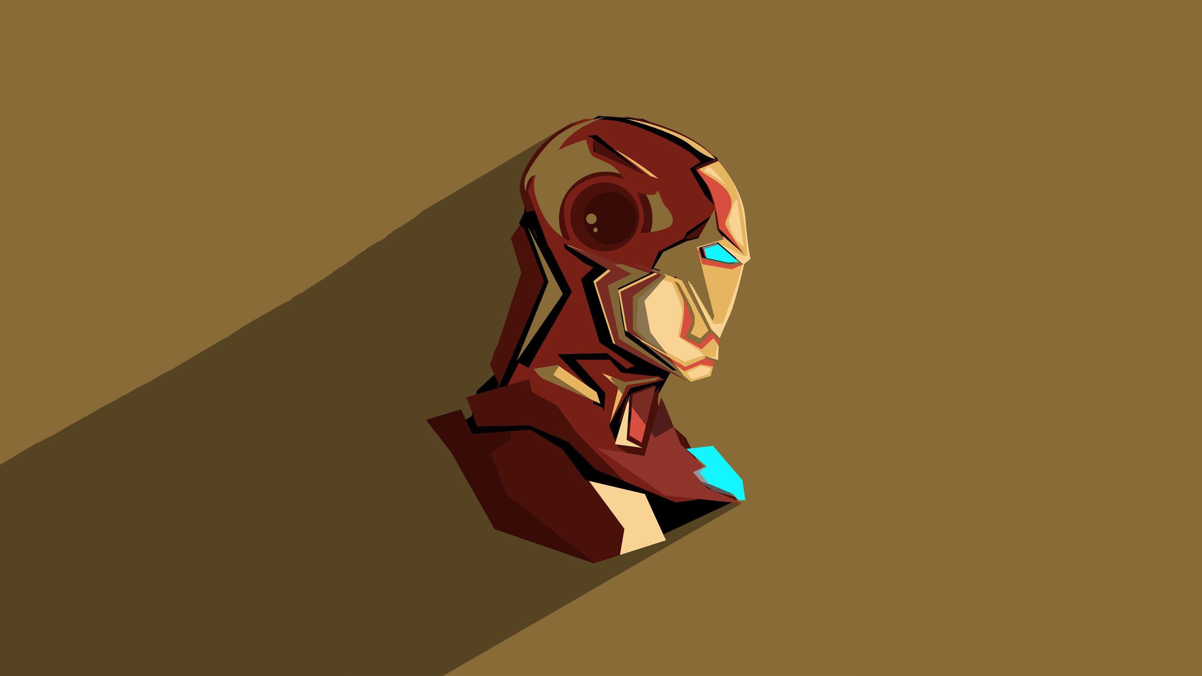 3840x2160 #iron man, #hd, k, #minimalism, #superheroes, #digital art, #artwork. Mocah.org HD Desktop Wallpaper