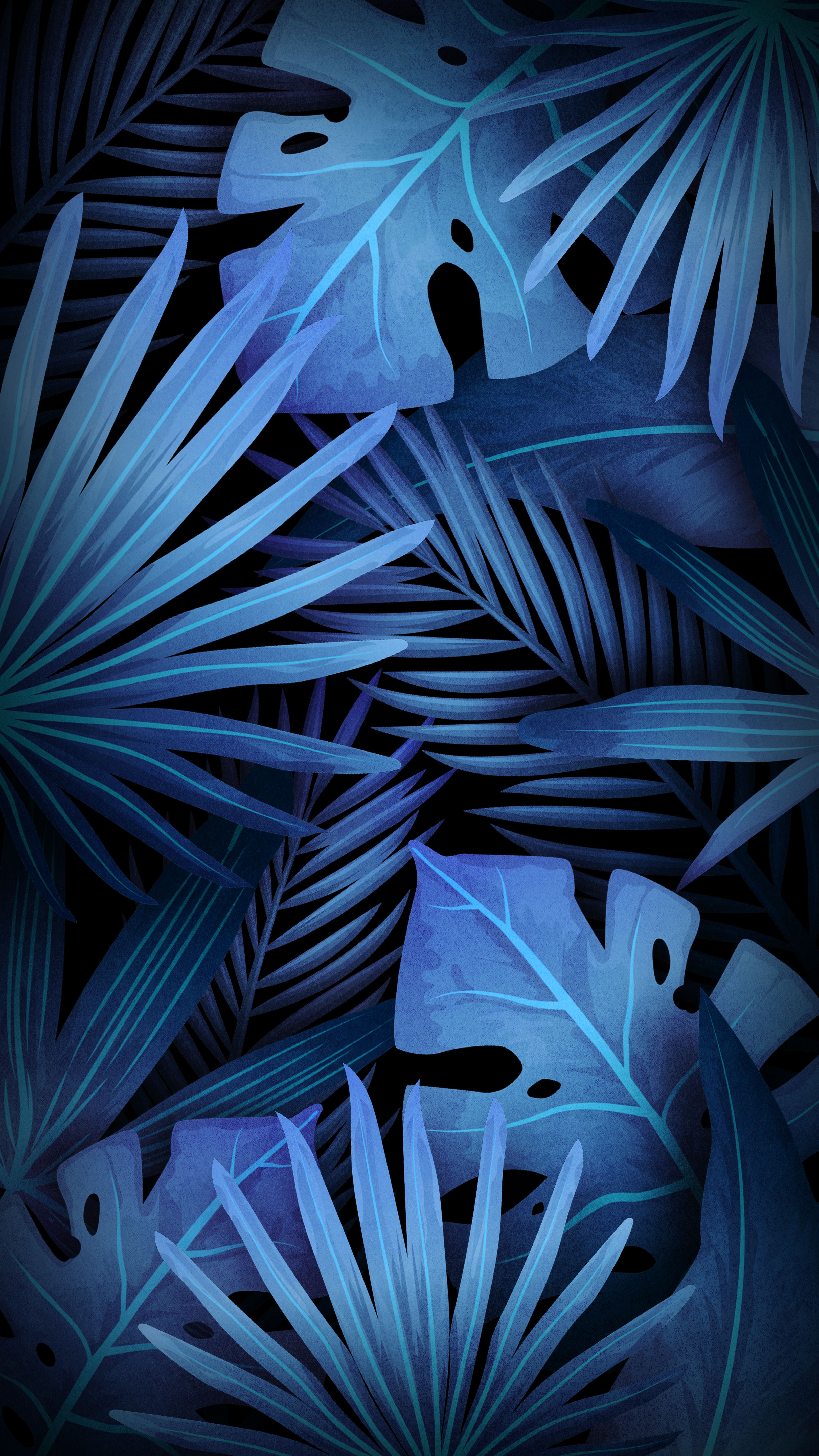 3240x5760 Wallpaper Flora, Art, Light, Blue, Botany, Background Free Image