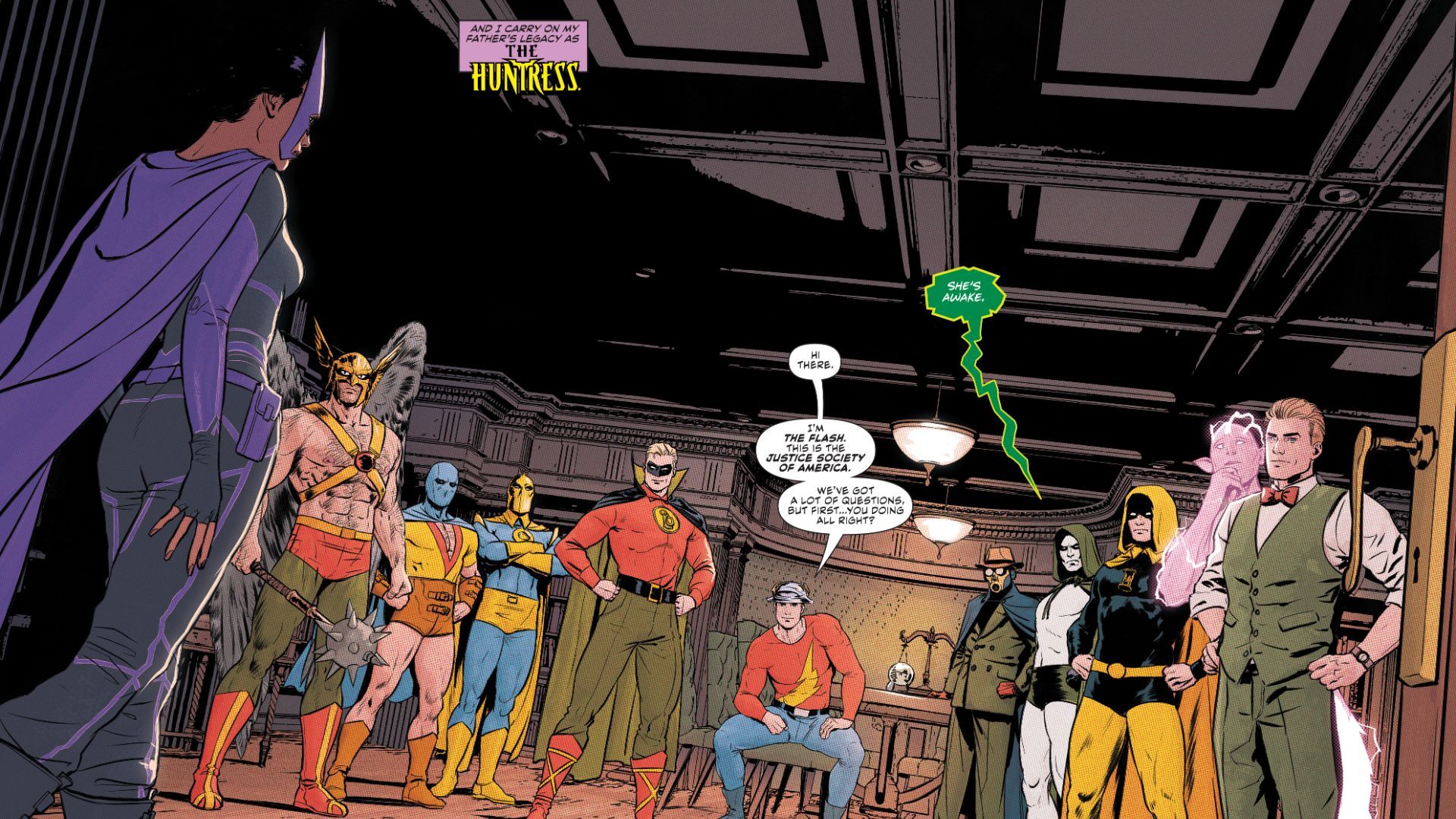 1920x1080 The future Huntress meets the original JSA in Justice Society of America