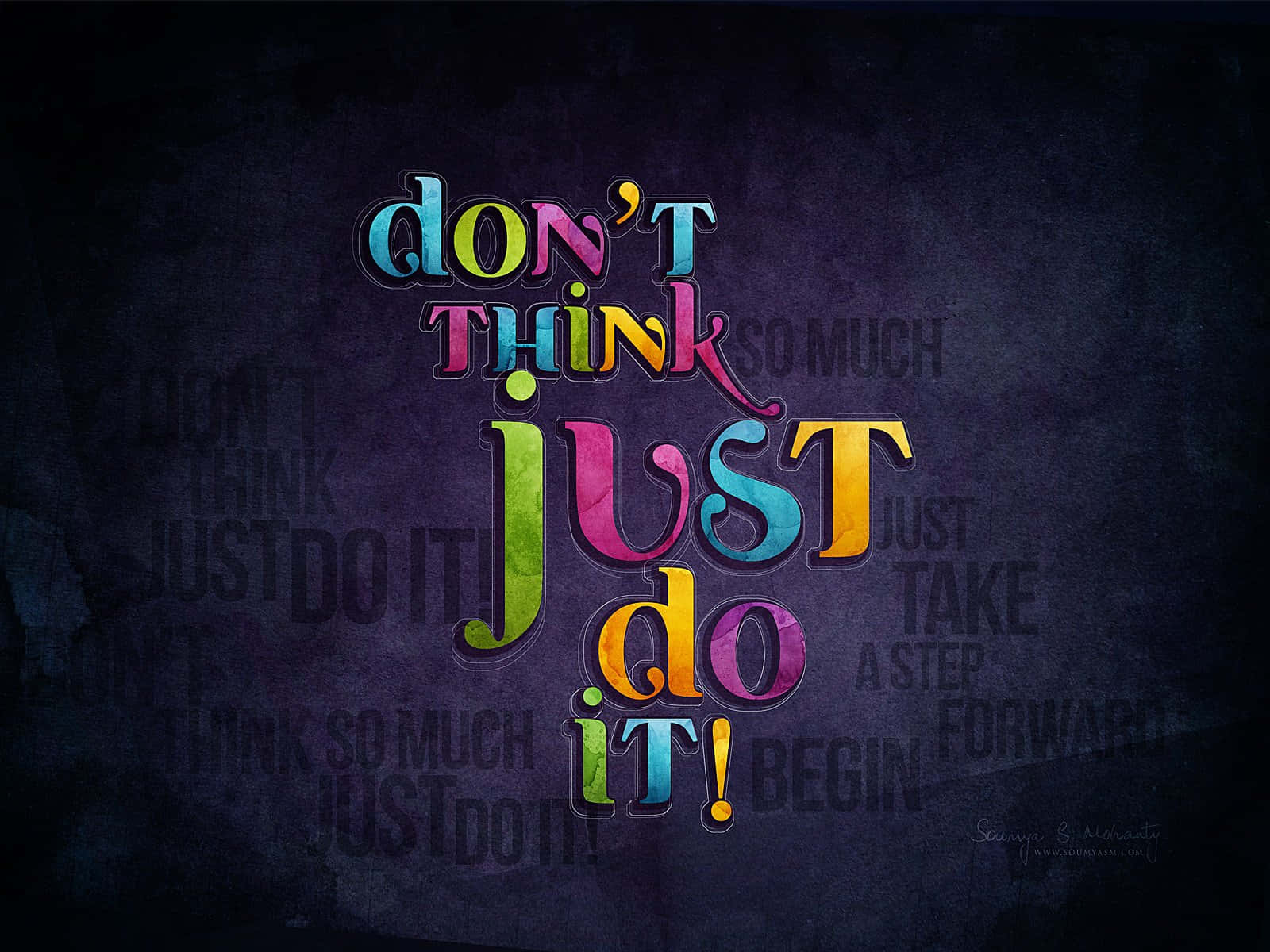 1600x1200 Download Don't Think Just Do It Wallpaper