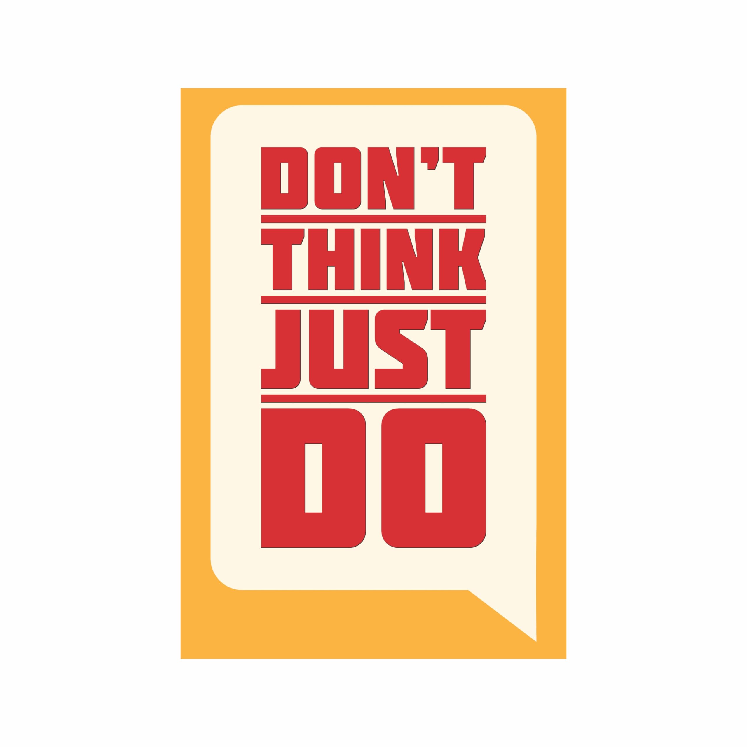 2560x2560 Anne Print Solutions® Don't think just do it poster (Without Frame) For Motivational Posters. Inspirational gym Poster Size 13 Inch* X 19 Inch*