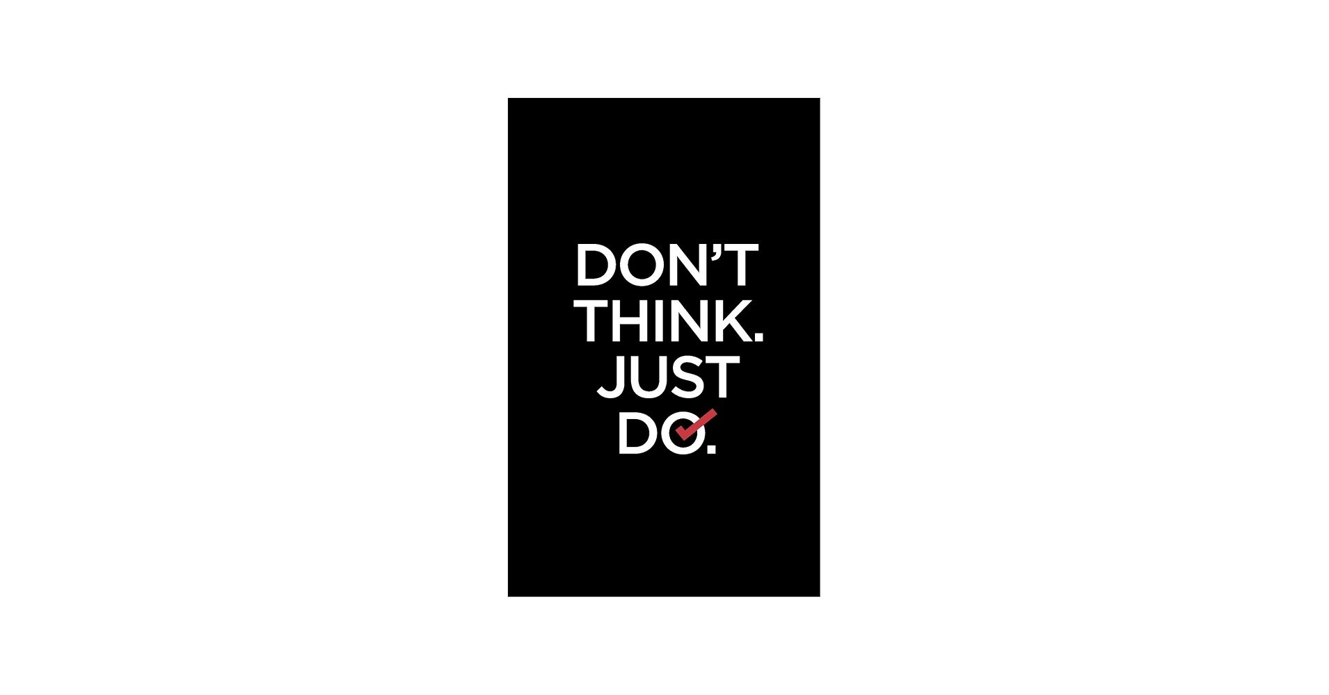 1910x1000 Don't Think. Just Do.: 2020 Weekly Planner With Positive Affirmations & Notes Pages Small Handy Size Pocket Diary Planner &