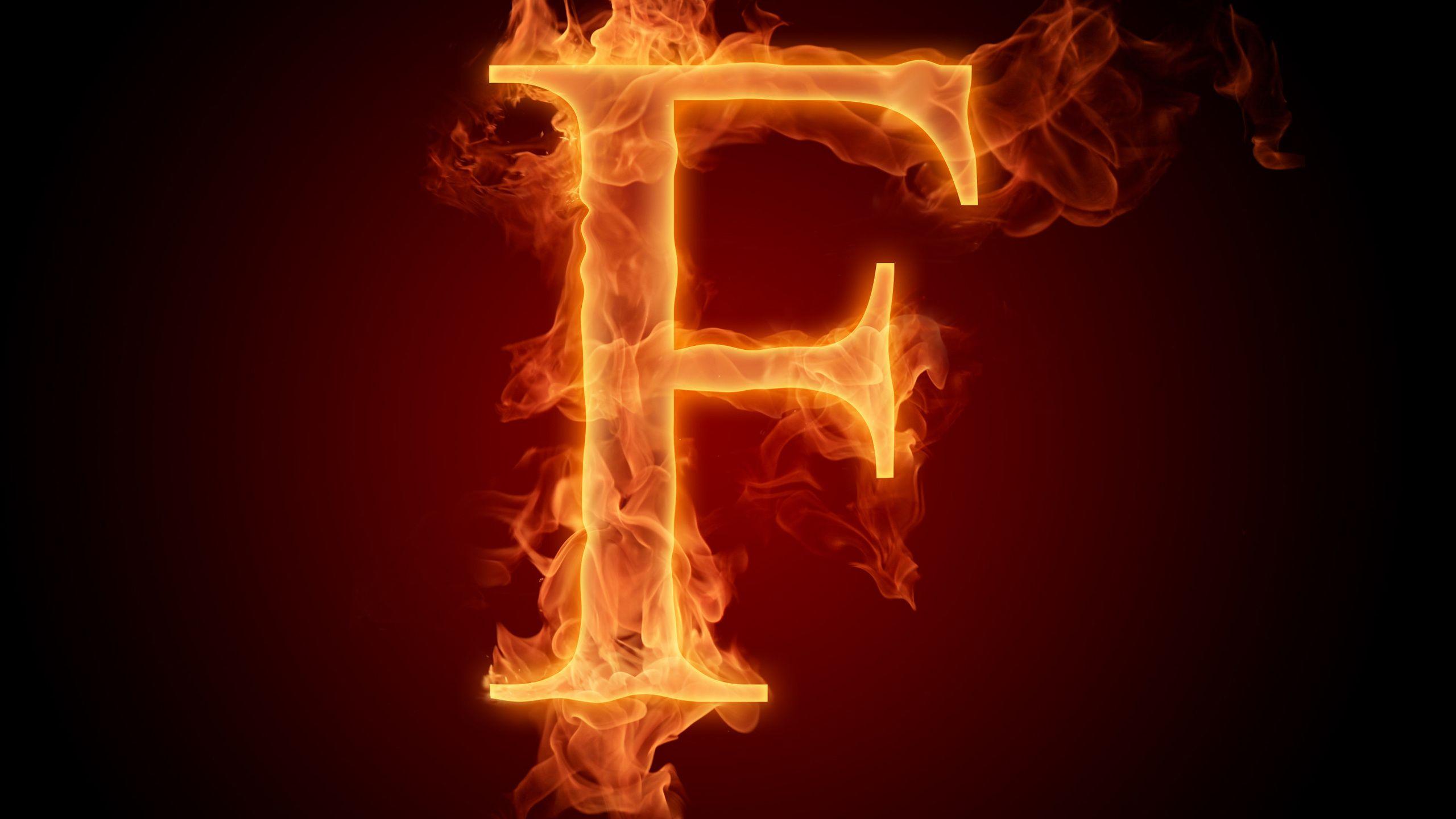 2560x1440 fire, f, letter, the flame, litera, alphabet desktop wallpaper 20810