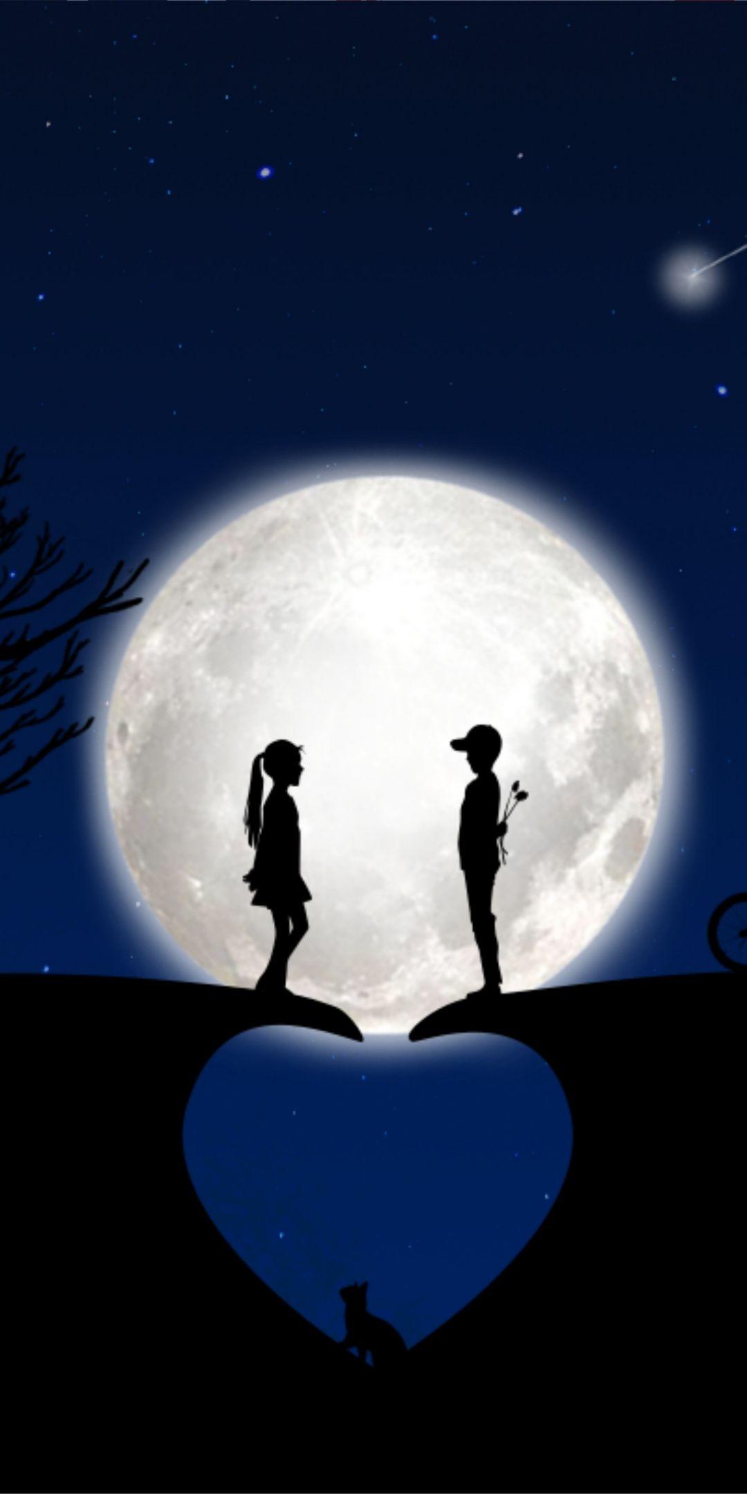 Love Couples Moon Wallpapers - Top Free Love Couples Moon Backgrounds -  WallpaperAccess