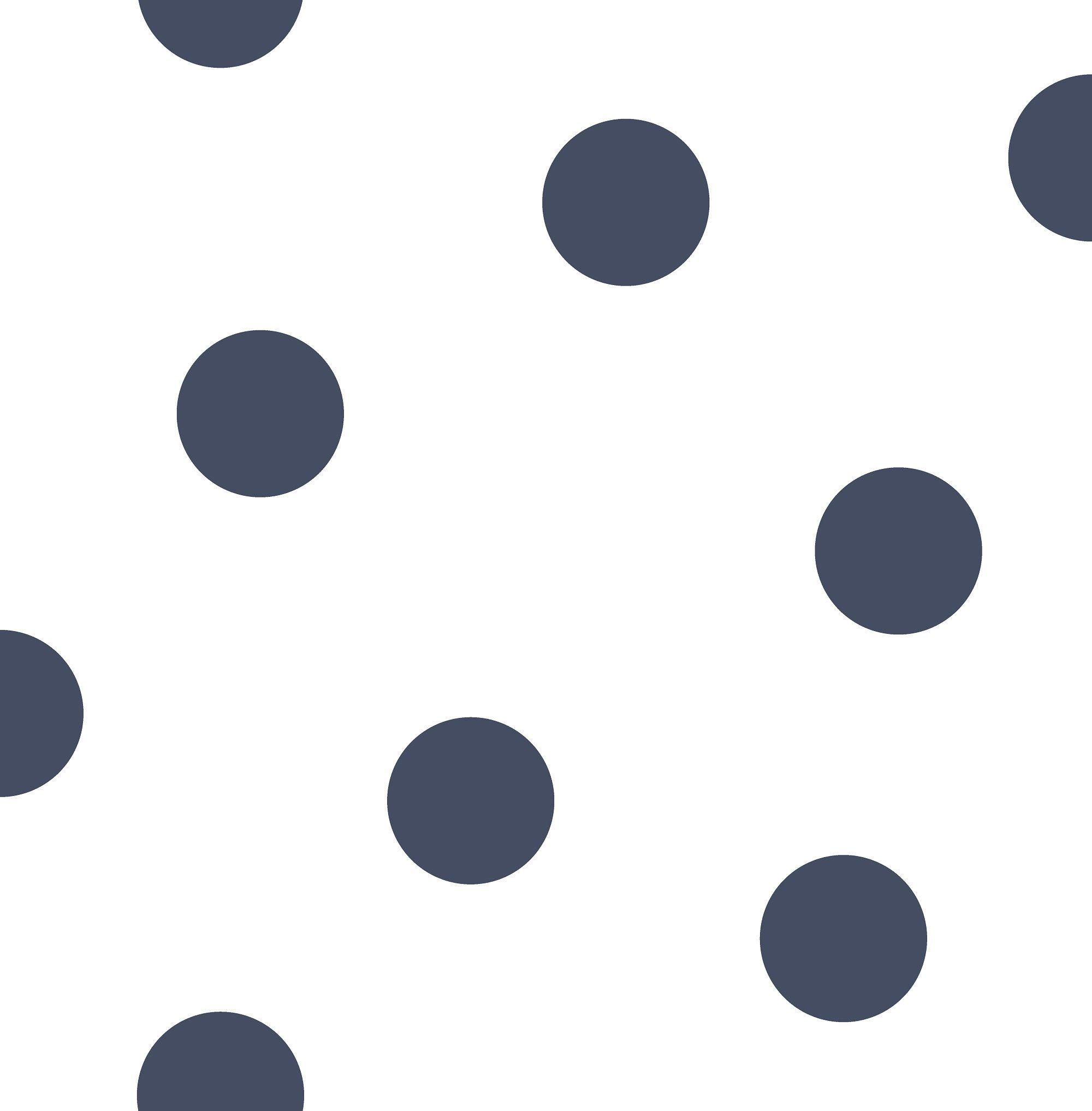 2000x2035 Dots Wallpaper in Navy from the Day Dreamers Collection