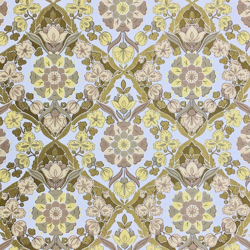 1040x1040 Vintage Wallpaper Shop. Vintage Gold Floral Wallpaper