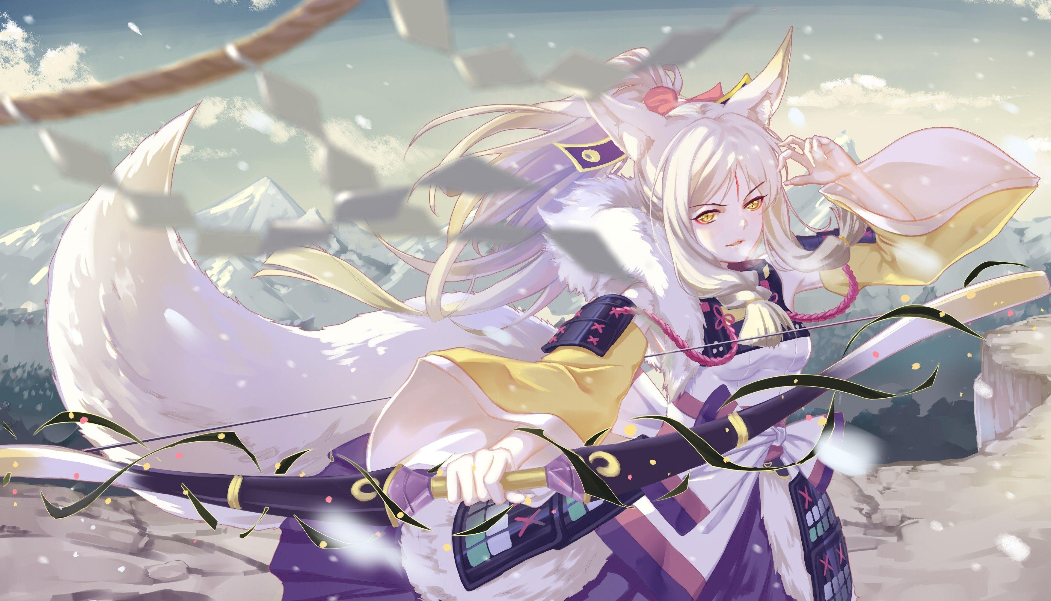 3507x2007 Kitsune Wallpaper