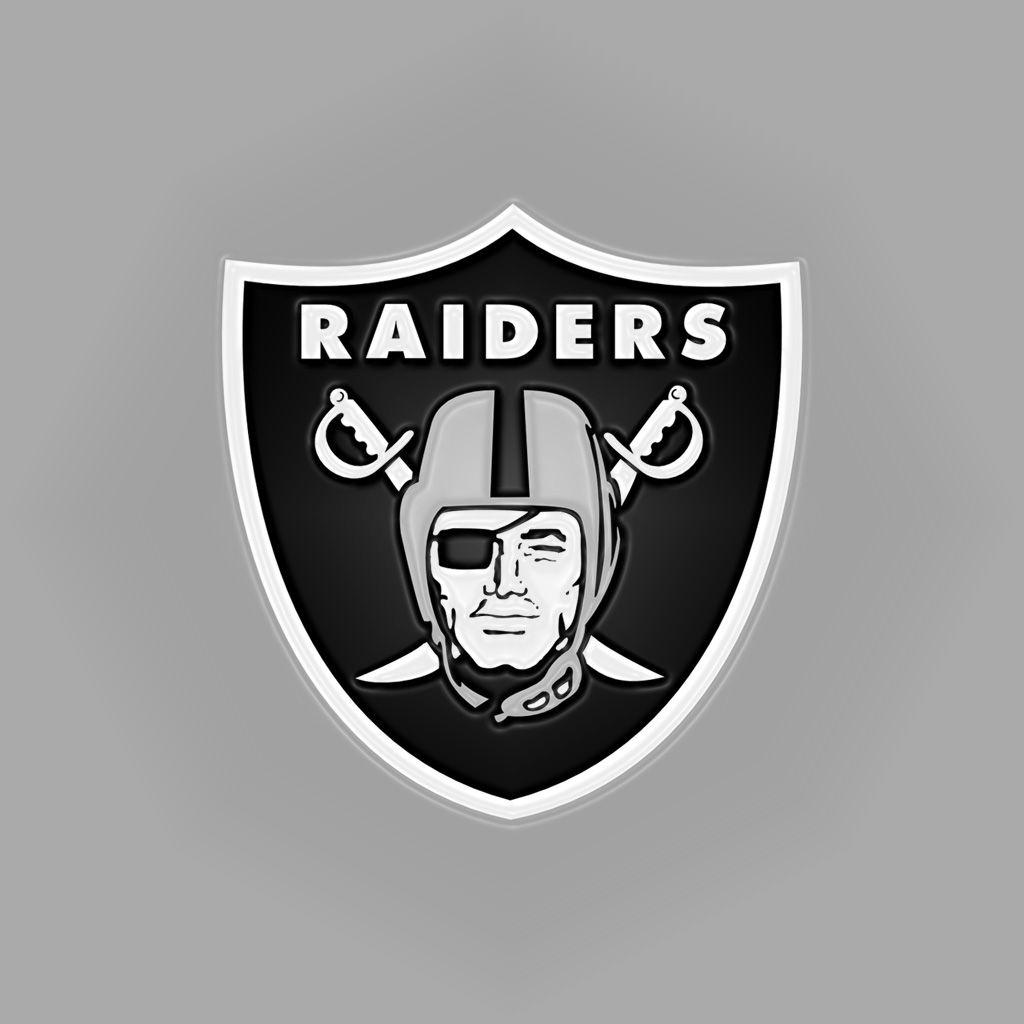 1024x1024 iPad Wallpaper with the Oakland Raiders Team Logos