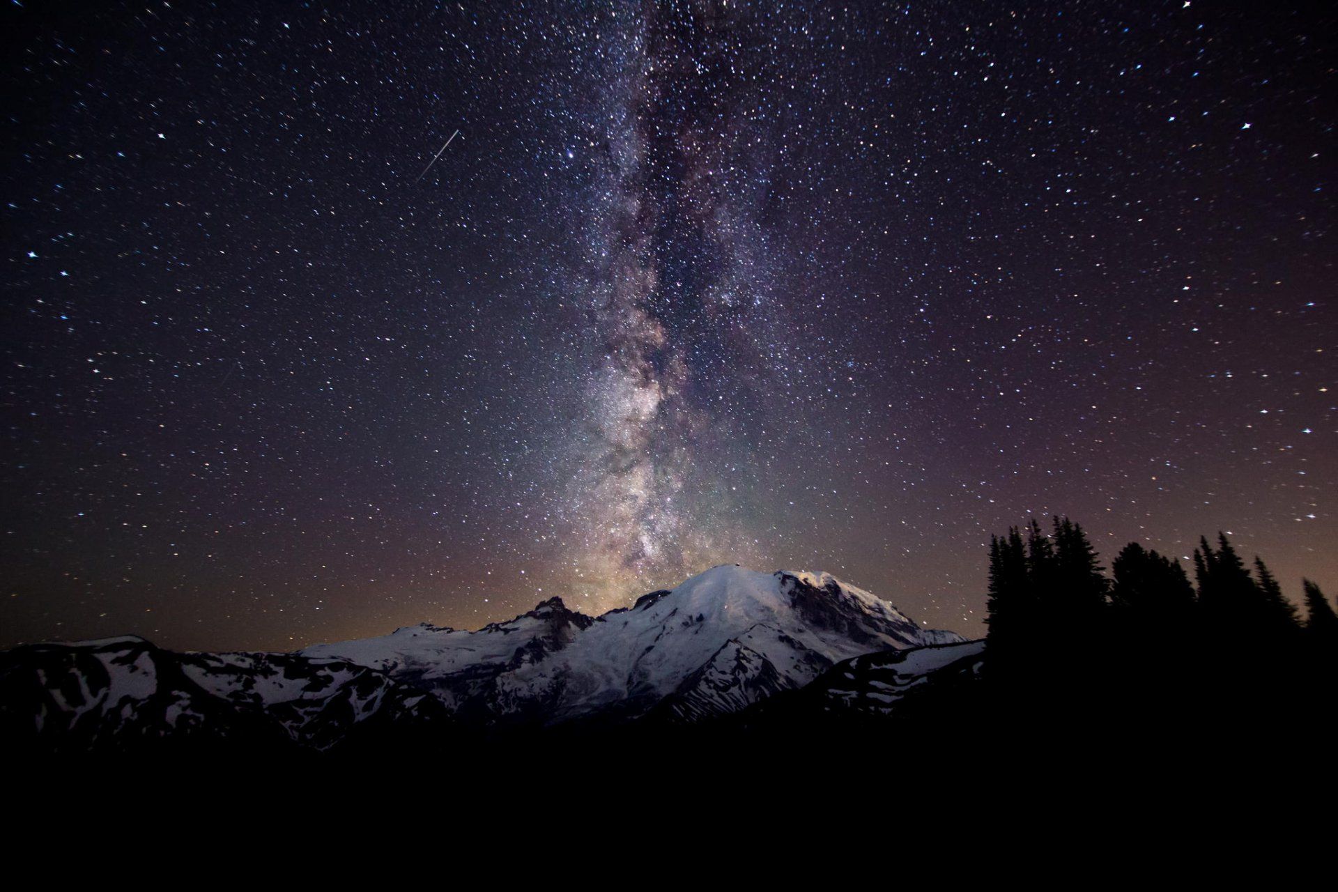 1920x1280 HD Sci Fi Starscape: Cosmic Mountains Under The Milky Wayx1365