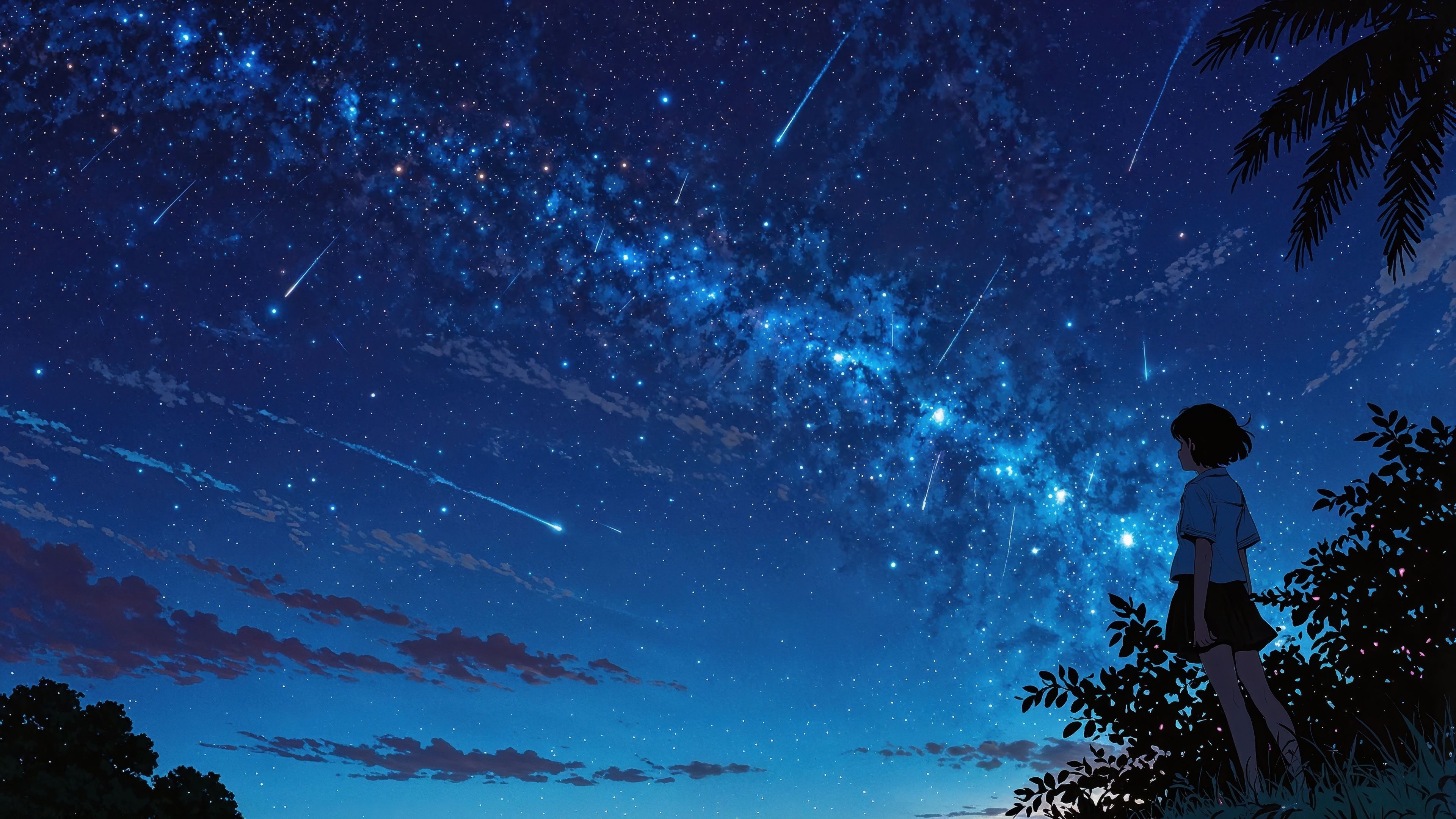 3840x2160 Galaxy Wallpaper 4K, Starlit night