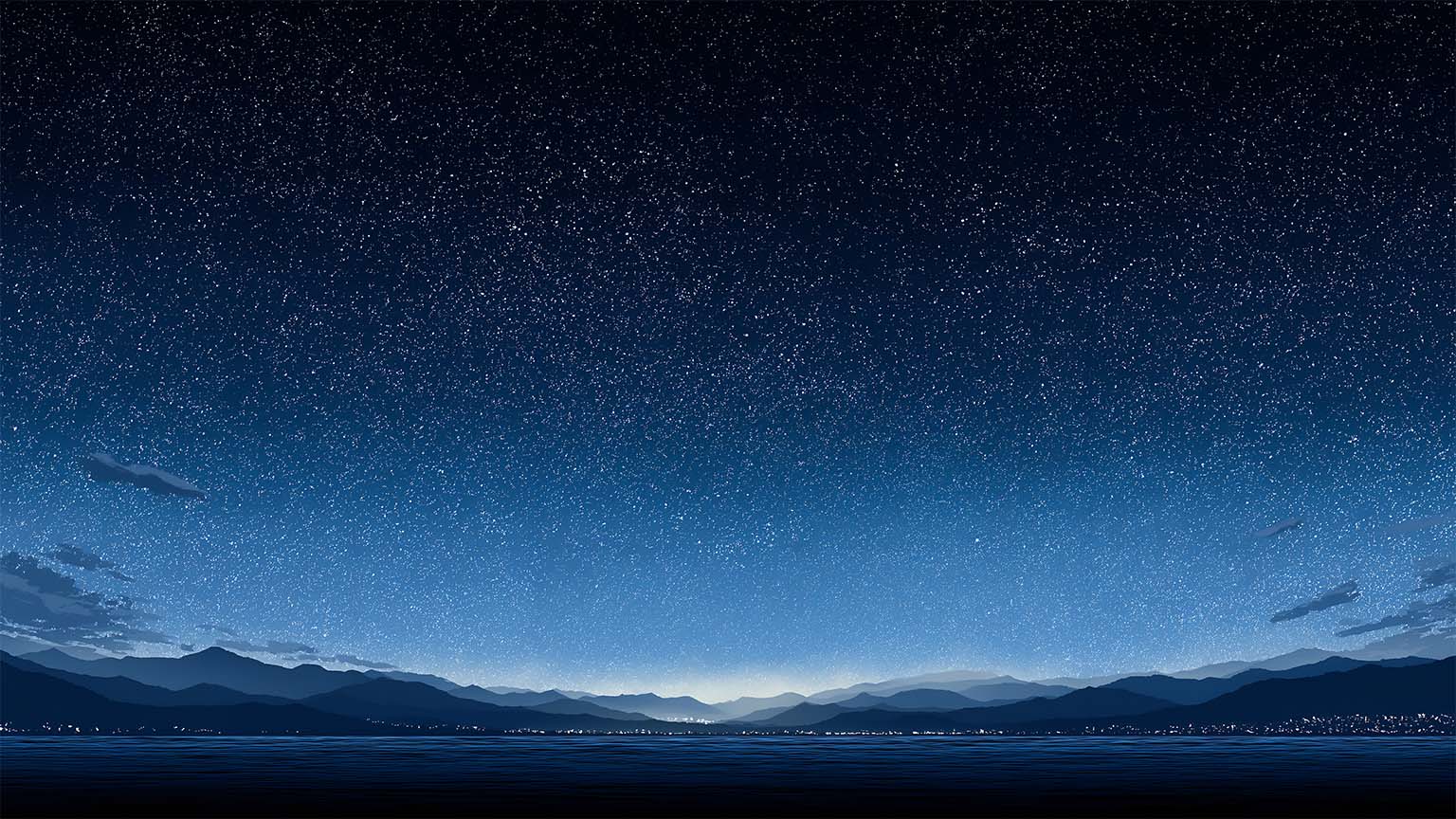 1536x864 Milky Way Starry Sky Over Lake Nightscape Desktop Wallpaper 4K