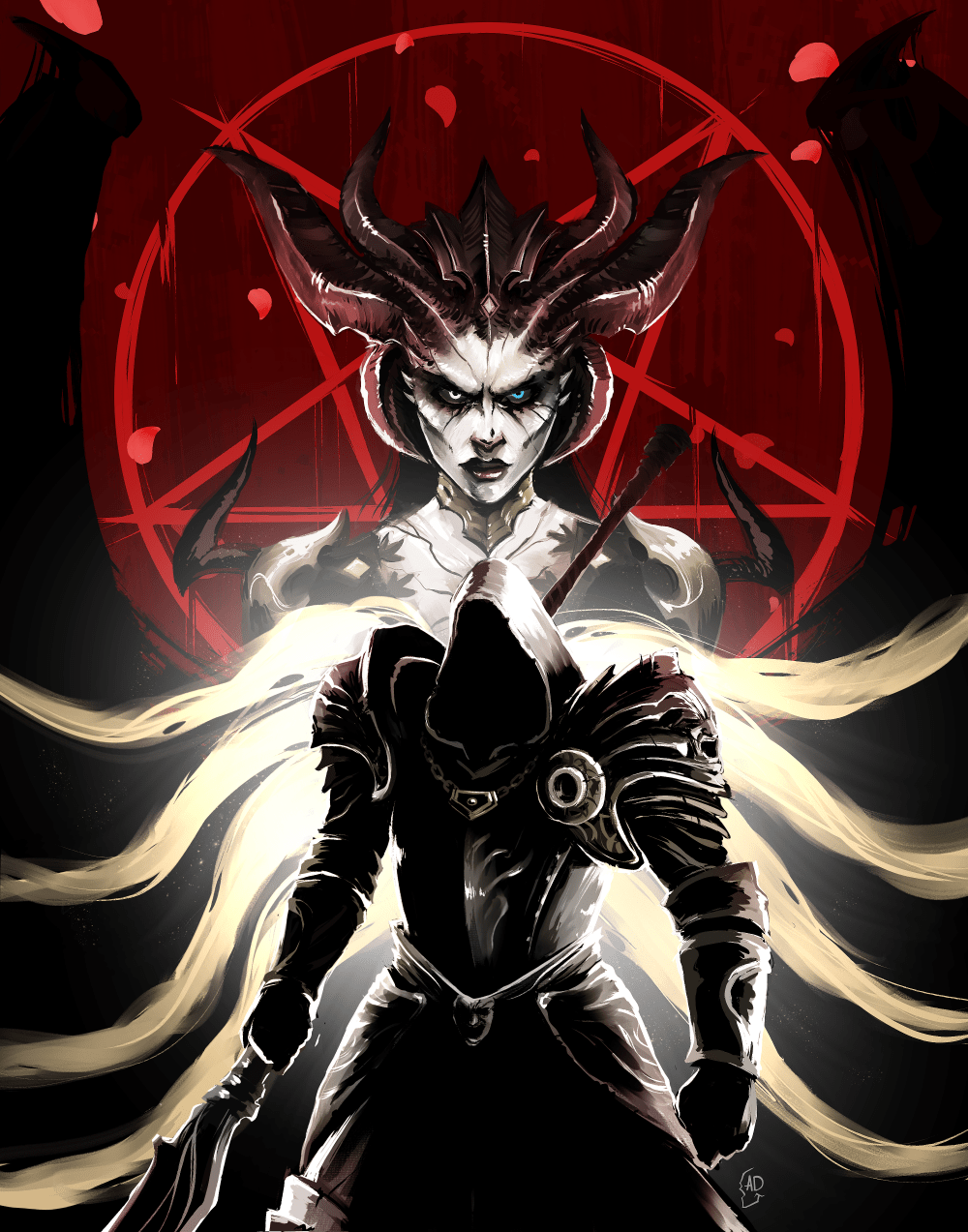 1000x1273 I Drew Inarius and Lilith