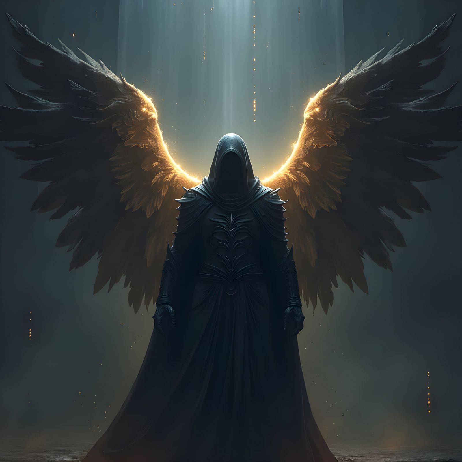 1600x1600 Angel and Reaper: Diablo's Malthael and Inarius