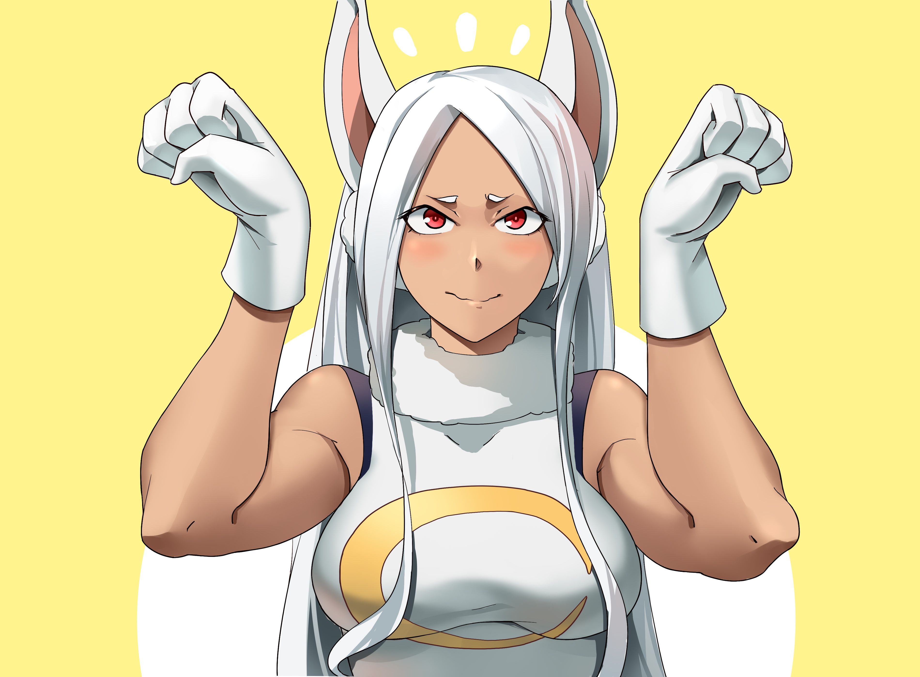 3800x2800 Wallpaper girl, ears, Boku no Hero Academy, My hero Academy, My Hero Academia, Usagiyama Rumi for mobile and desktop, section сэйнэн, resolution 3800x2800