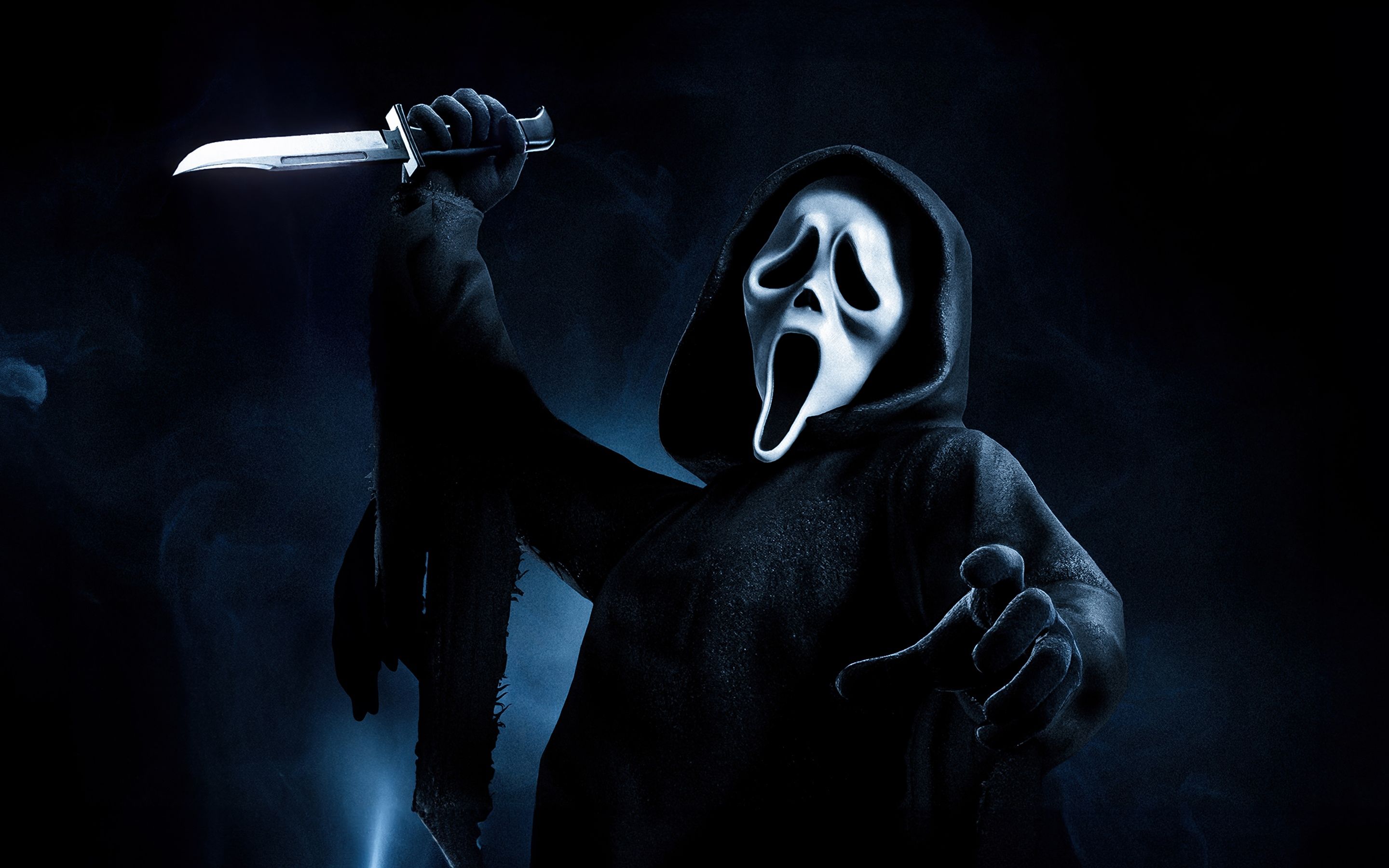 2880x1800 Ghostface Wallpaper 4K, Scary, Dark background, Scream