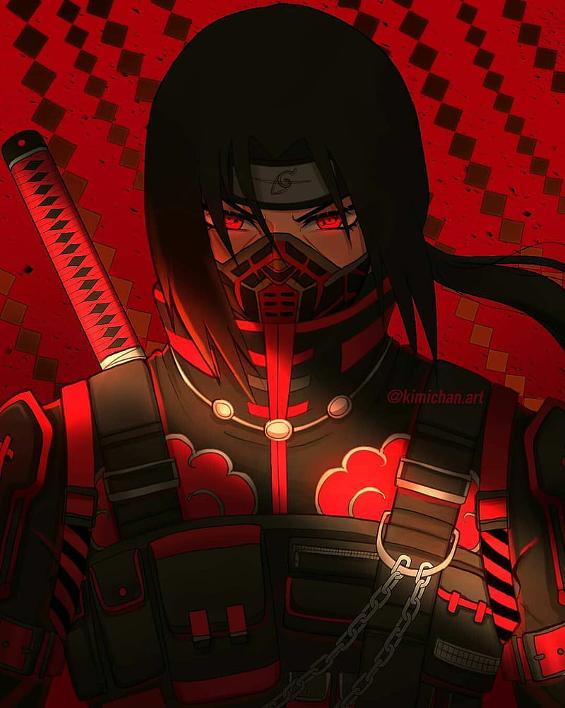 800x1001 Itachi, black, cool, dope, moon, naruto, new, red, sharingan, uchiha, HD phone wallpaper