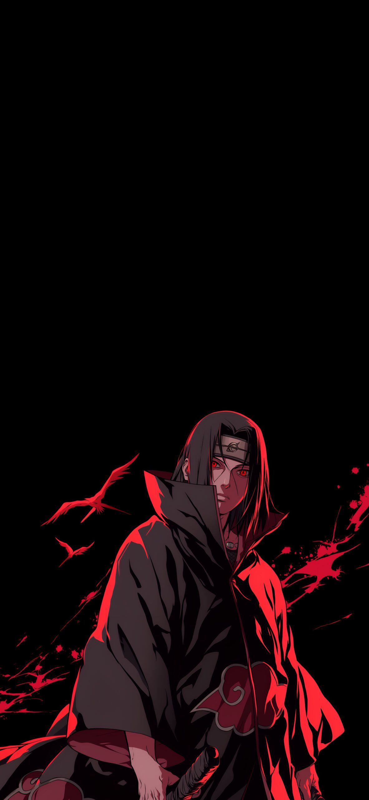1183x2560 Naruto Itachi Uchiha Epic Raven Wallpaper Anime Wallpaper