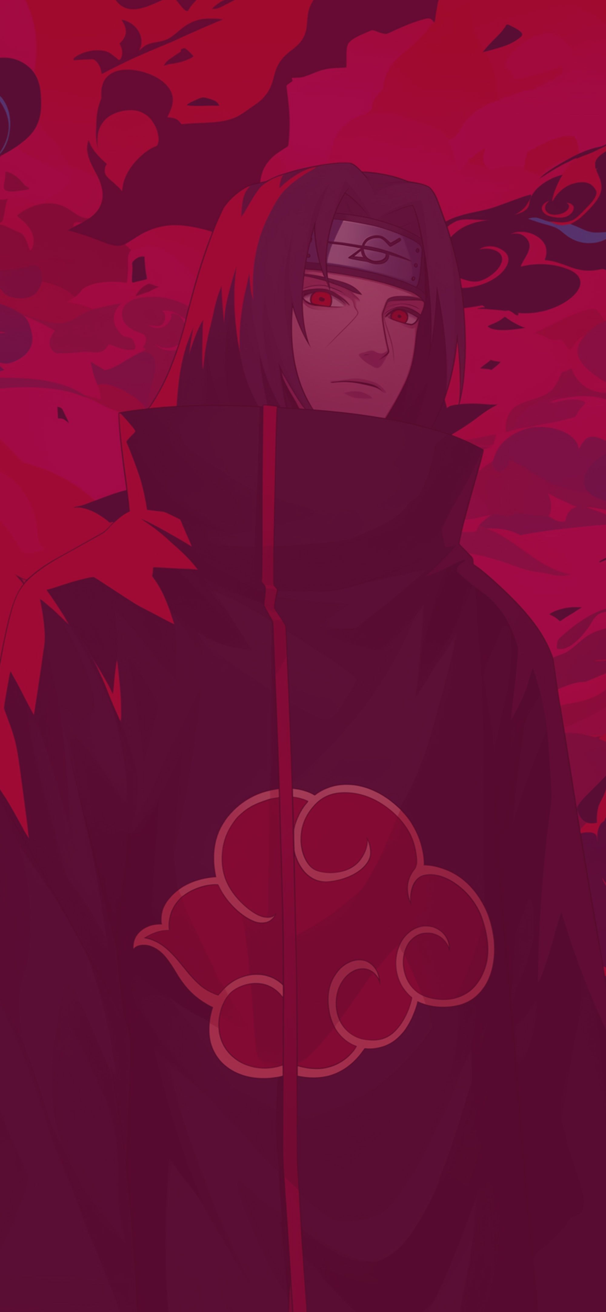 2000x4329 Itachi Uchiha Akatsuki Red Cloud Wallpaper