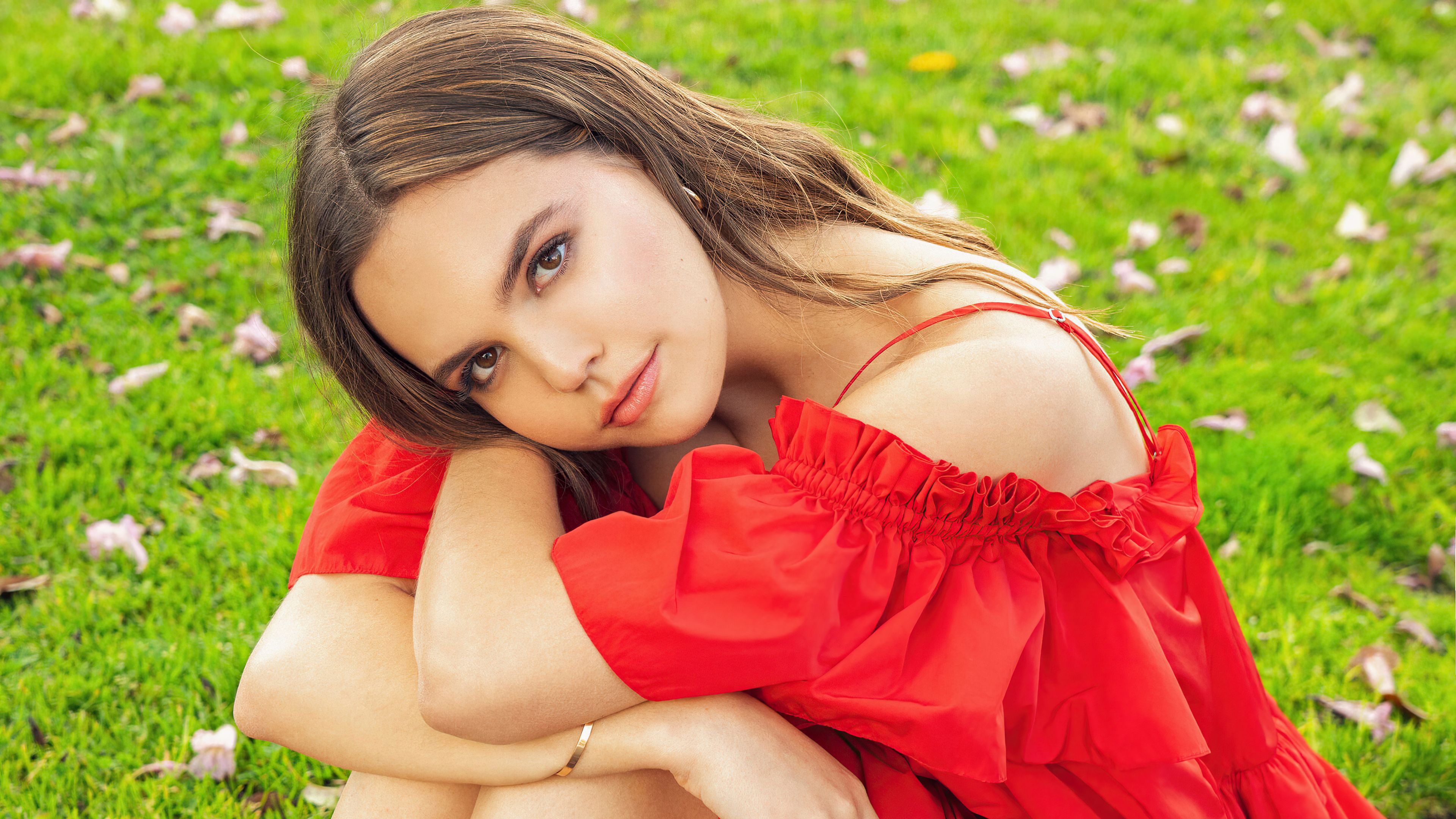 3840x2160 Bailee Madison Red Dress 2021 Wallpaper, HD Celebrities Wallpaper, 4k Wallpaper, Image, Background, Photos and Picture
