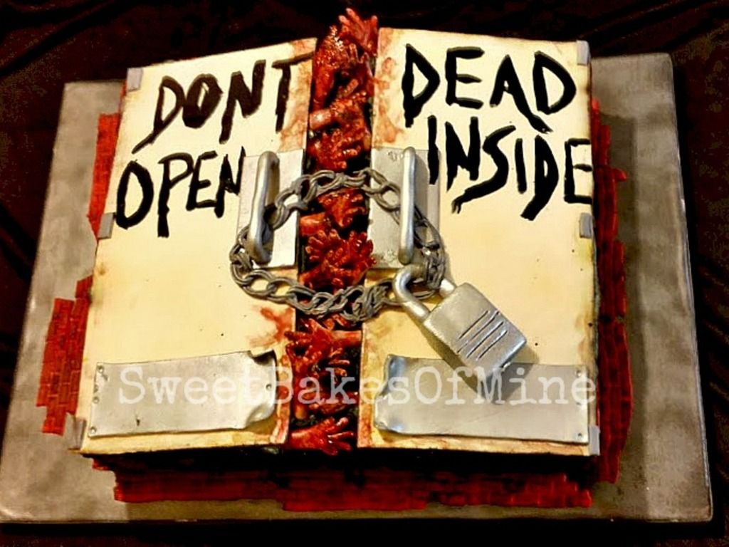 1024x768 Walking Dead't Open Dead Inside Birthday Cake
