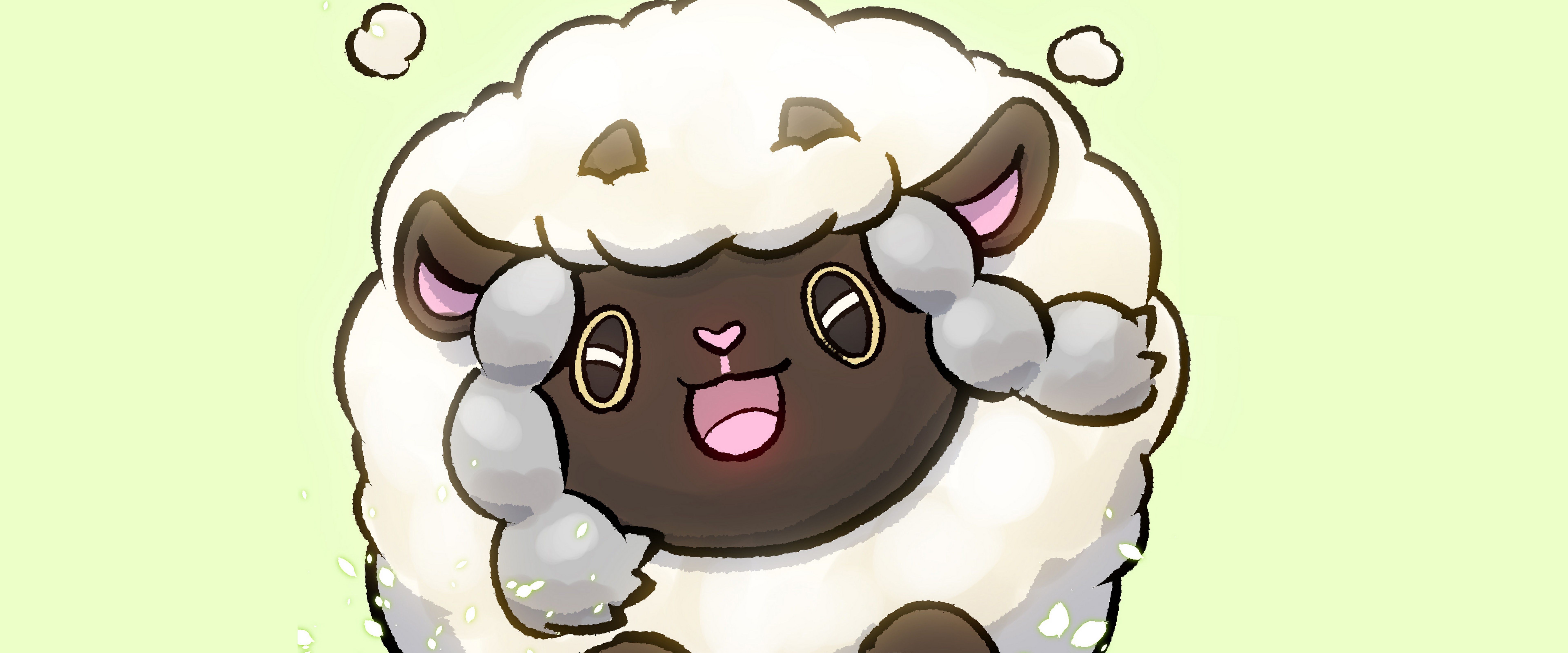 7680x3200 Wooloo Pokemon Sword and Shield 4K Wallpaper HD
