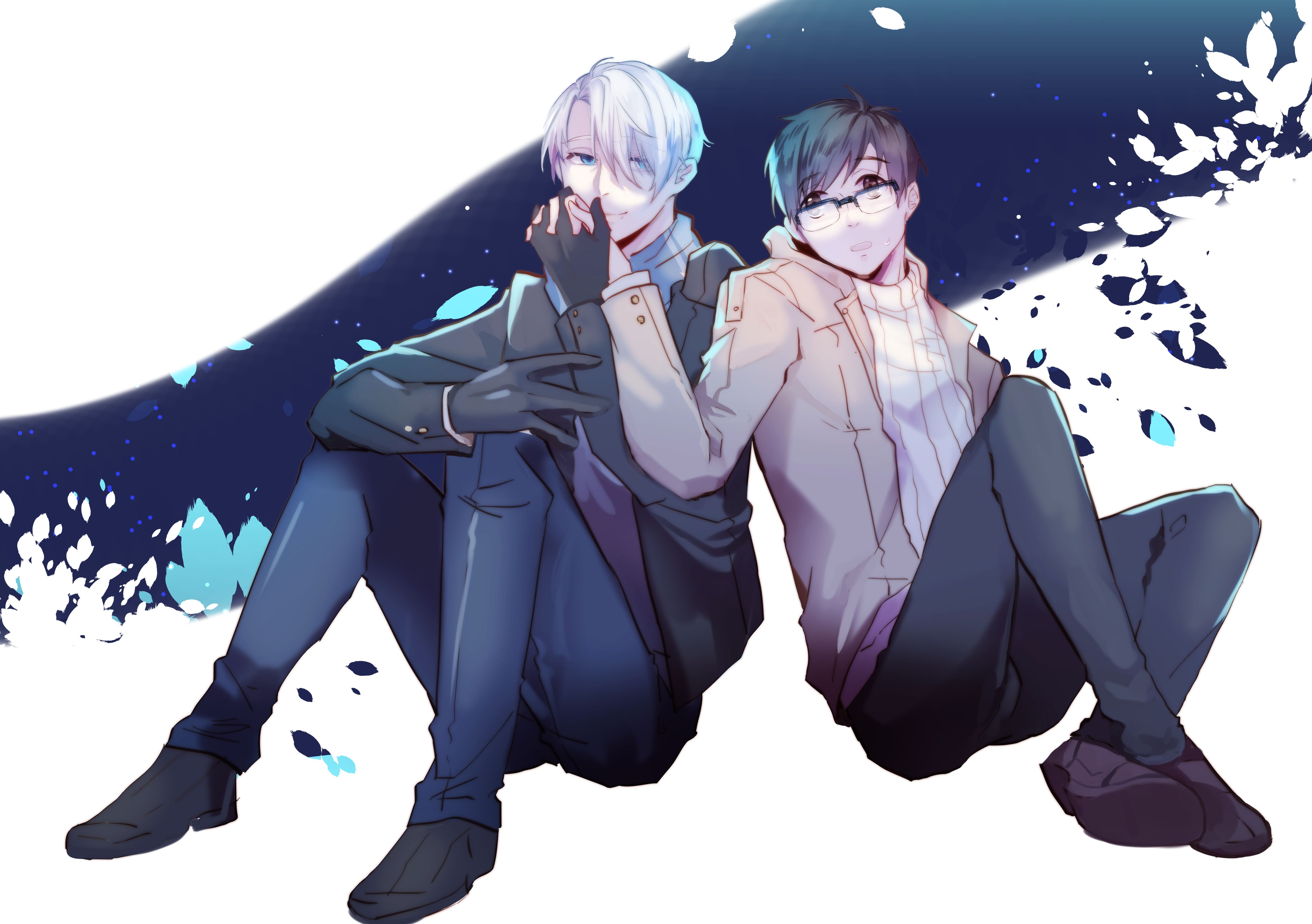 4961x3495 Phone wallpaper: Anime, Yuri!!! On Ice, Victor Nikiforov, Yuuri Katsuki 1013681